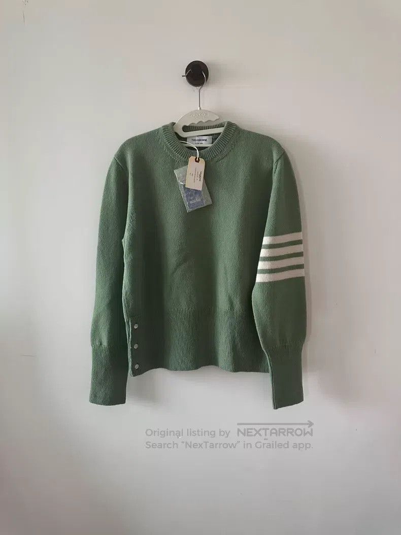 Thom Browne Thom Browne Green wool sweater Size US M / EU 48-50 / 2 - 1 Thumbnail