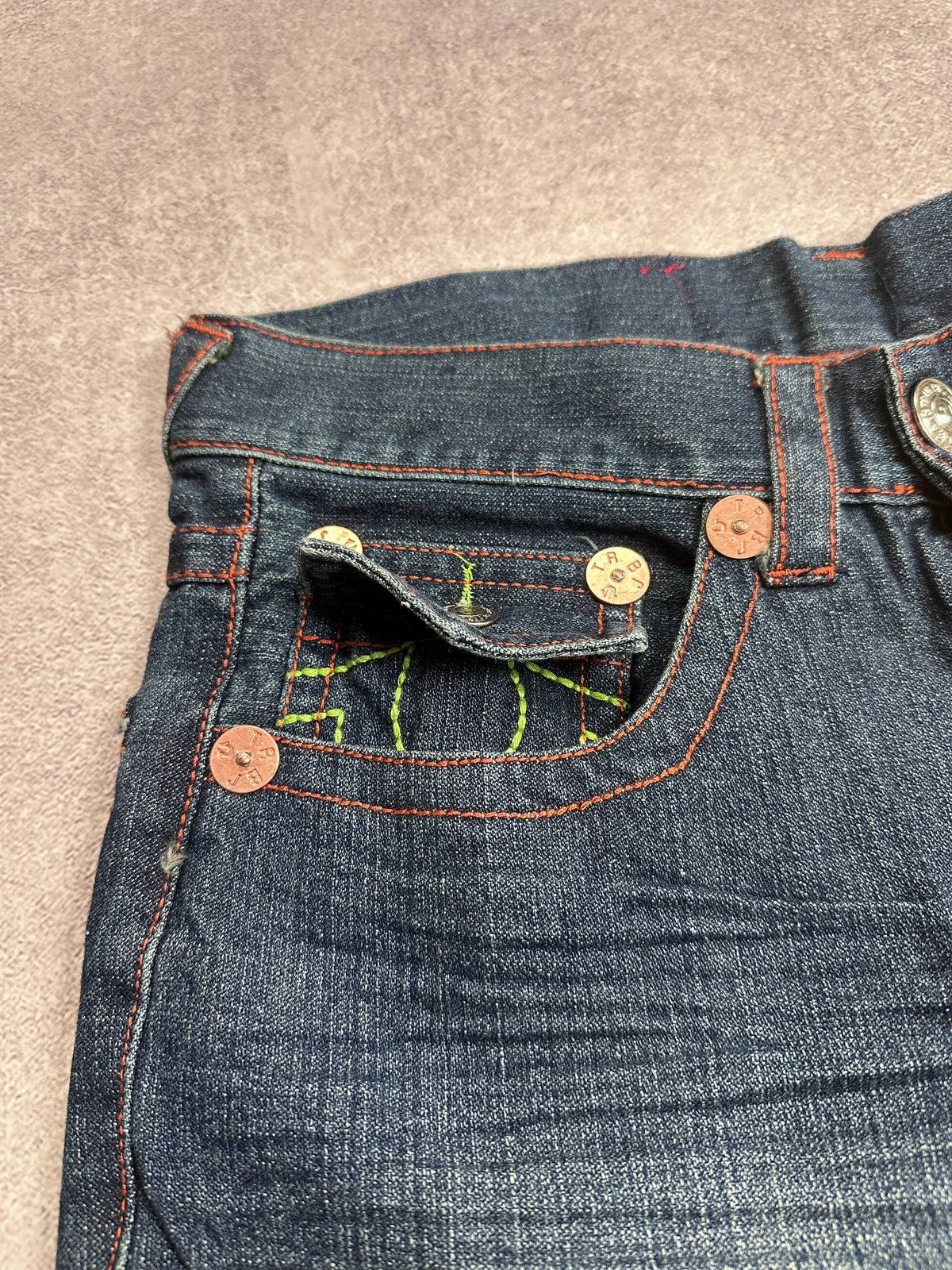 True Religion Vintage NWT True Religion Baggy Denim Embroidery Shorts 30 Size US 30 / EU 46 - 6 Thumbnail