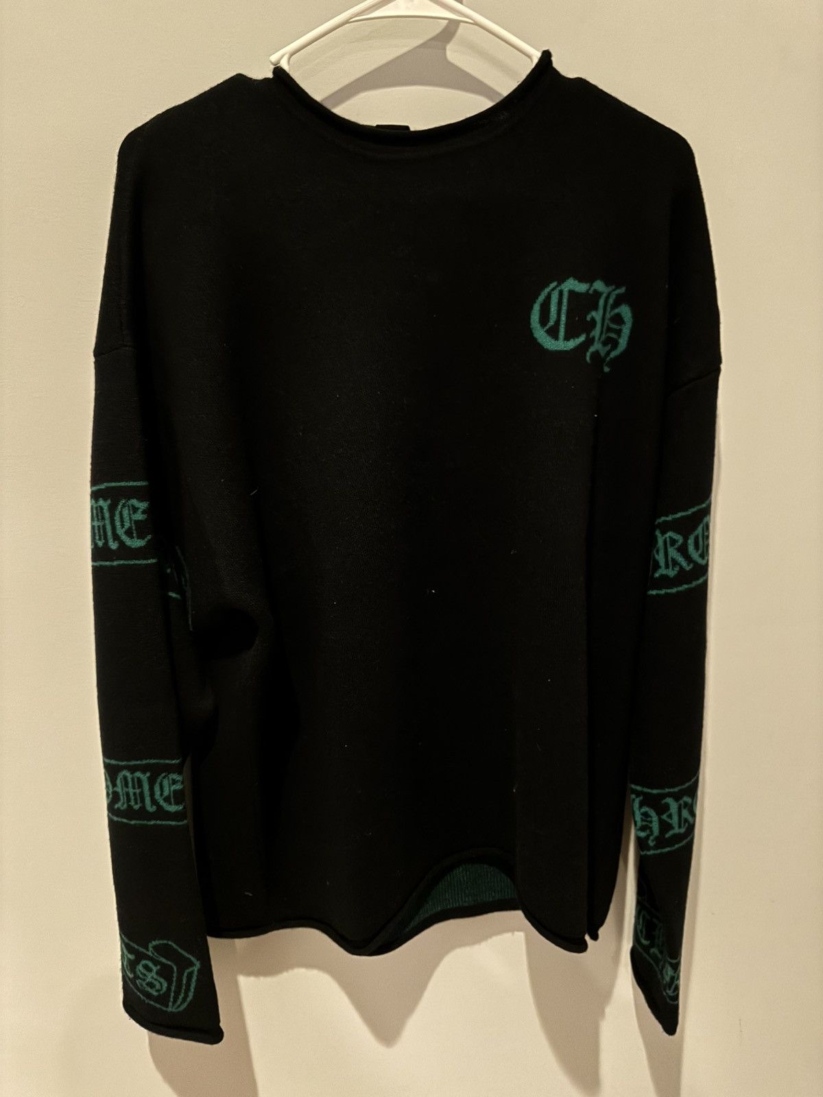Chrome Hearts Cashmere Black/Green Chrome Hearts Sweater Size US L / EU 52-54 / 3 - 4 Thumbnail