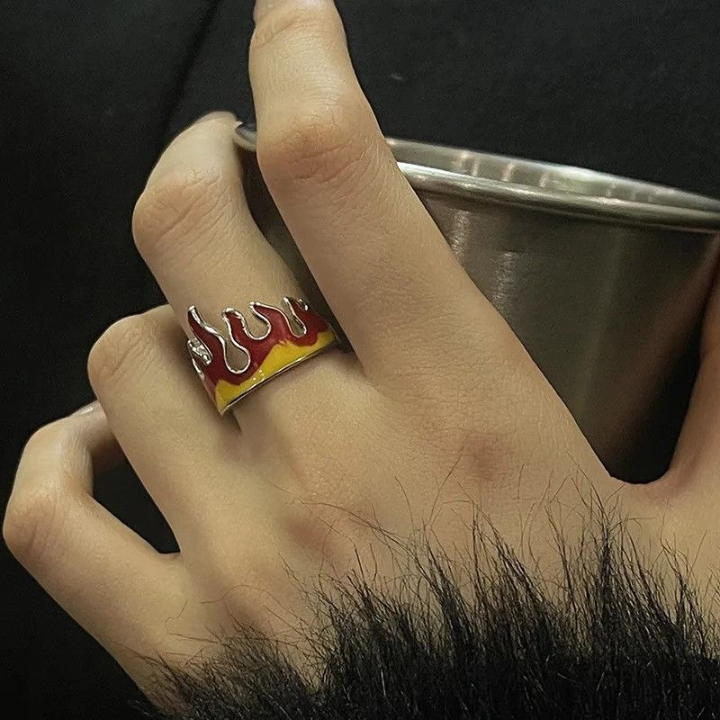Jewelry × Vintage Retro Flame Ring Size ONE SIZE - 2 Thumbnail