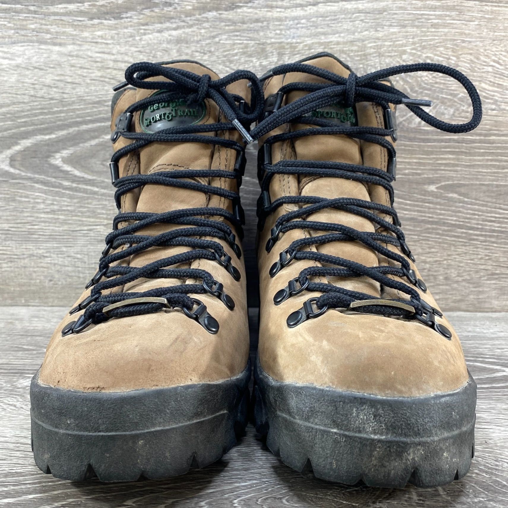 Vintage Georgia Sport & Trail Brown Leather Gore-Tex Hiking Work Boots 8 M Mens Size US 6 / EU 39 - 4 Thumbnail