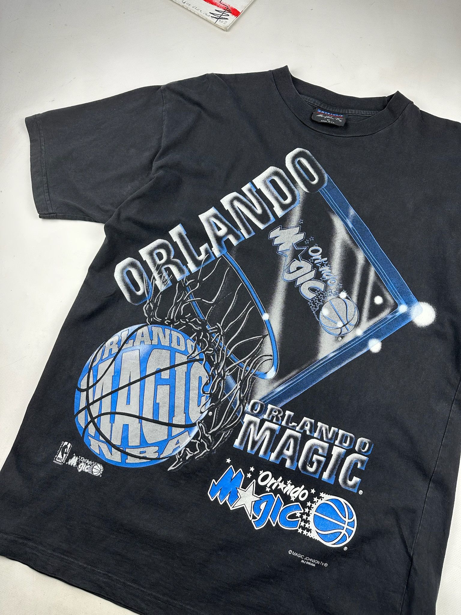 NBA Vintage Orlando Magic Made In USA NBA Basketball T-Shirt Size US L / EU 52-54 / 3 - 3 Thumbnail