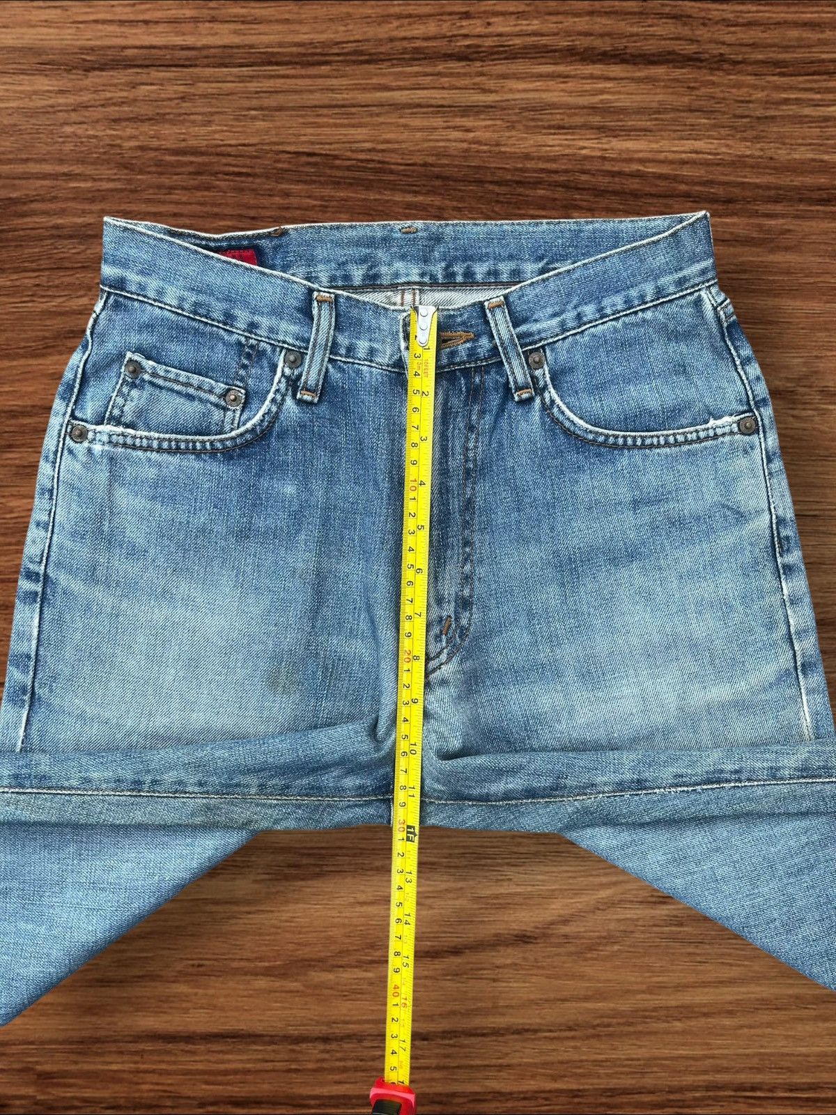 Edwin × Japanese Brand Vintage Japanese Brand Blue Washed Distressed Straight Jeans Size US 28 / EU 44 - 15 Thumbnail