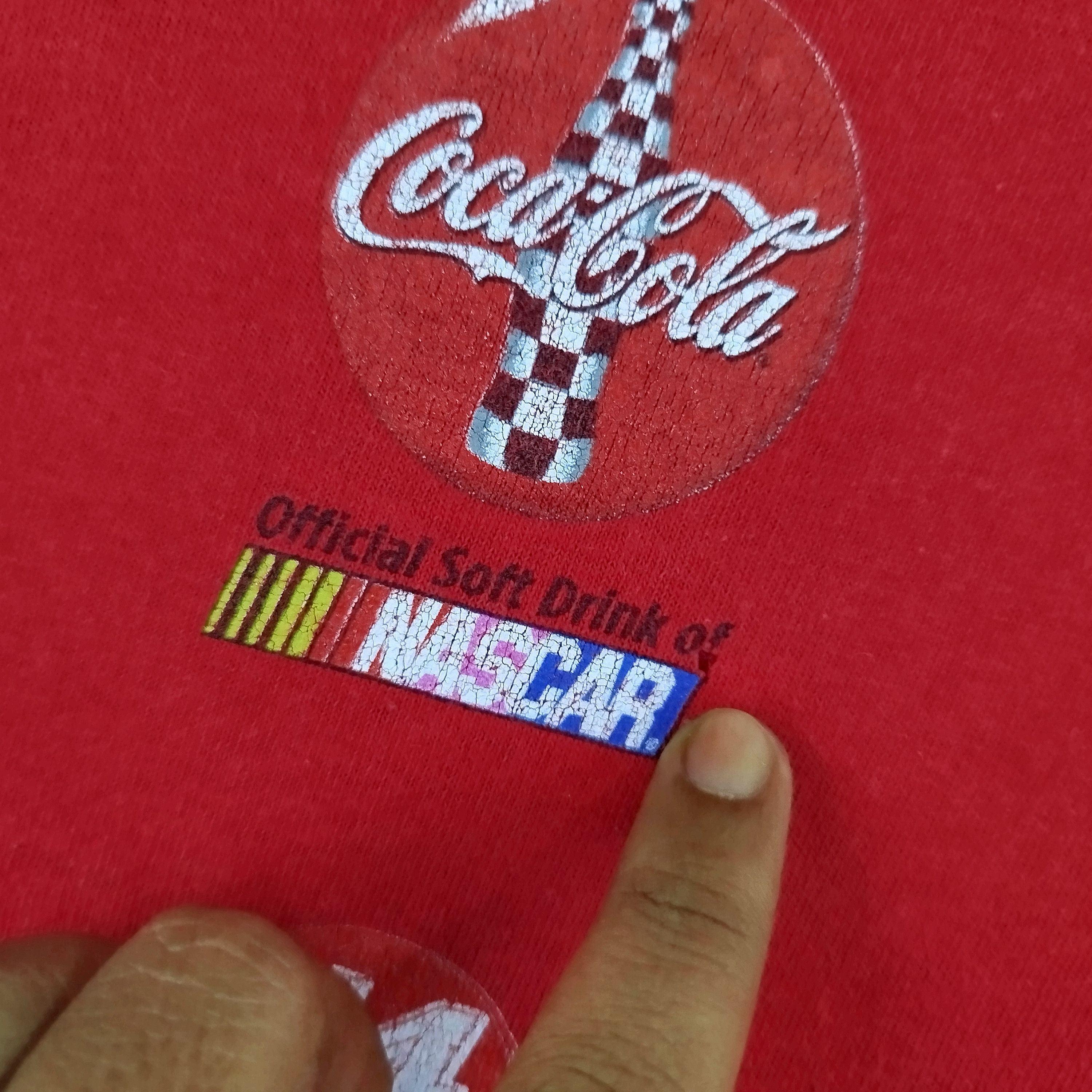 Coca Cola × NASCAR × Vintage Vintage Nascar Coca-Cola Big Print Y2K Size US L / EU 52-54 / 3 - 8 Thumbnail