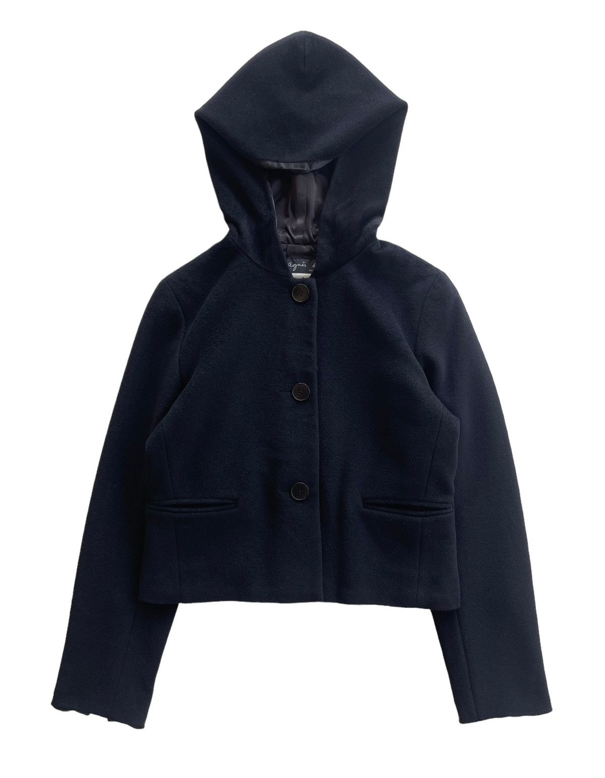 agnes b. Agnes.B Angora Cropped Hoodie Jacket Size XS / US 0-2 / IT 36-38 - 5 Thumbnail