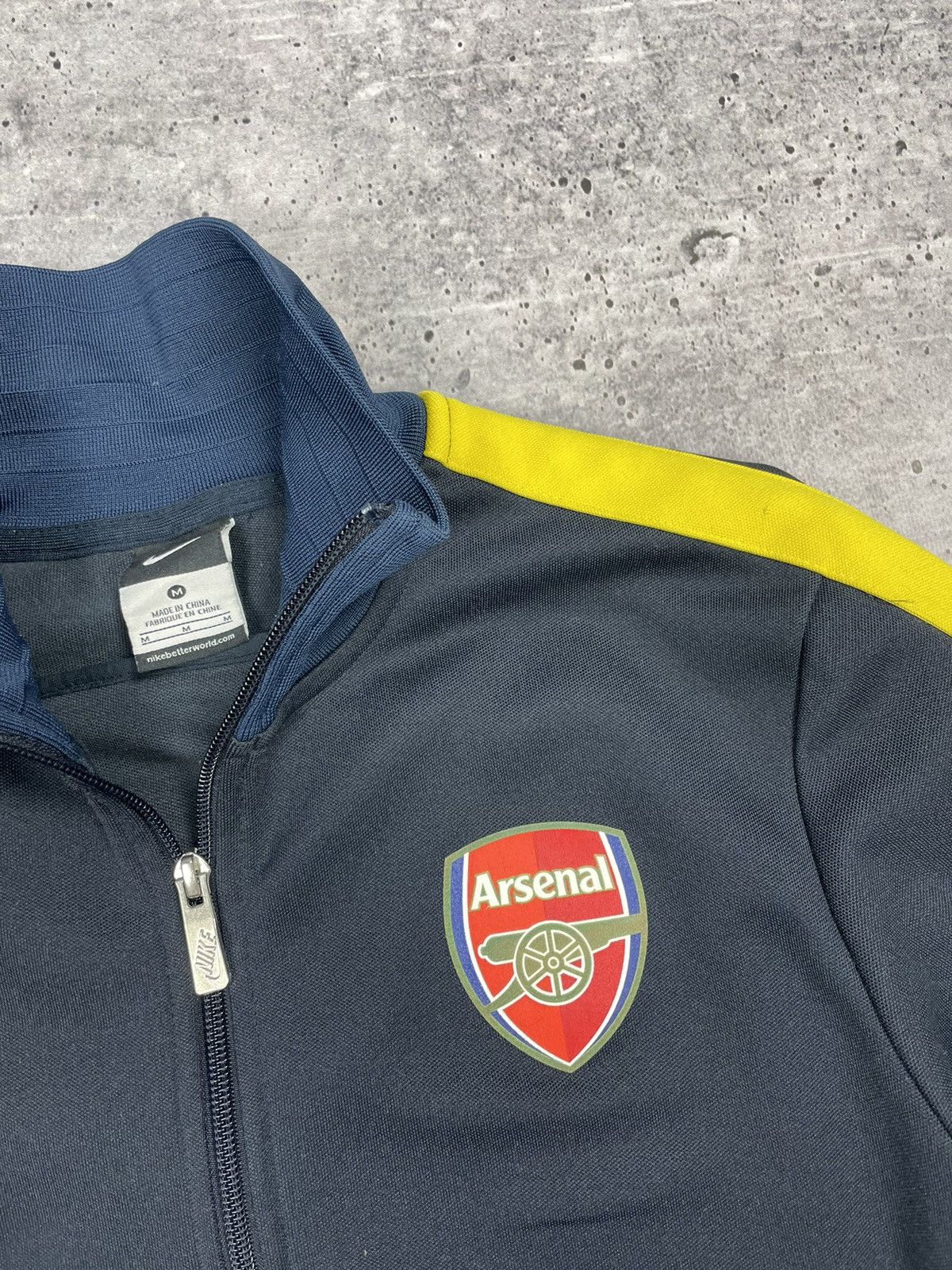 Nike × Vintage Vintage Nike Y2K Style Football Arsenal Big Logo Zip Olympic Size US M / EU 48-50 / 2 - 11 Thumbnail