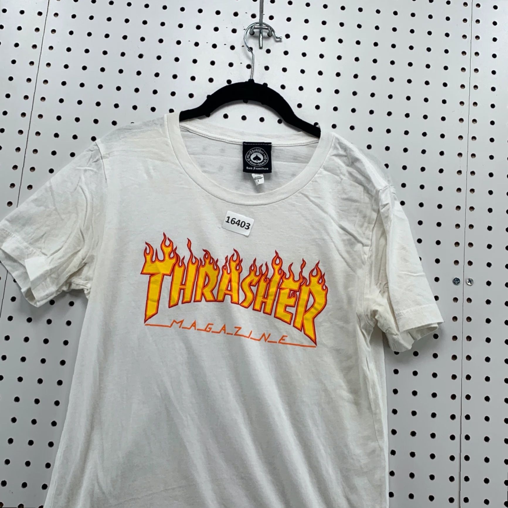 Thrasher Thrasher Shirt White Small Adult Short Sleeve Yellow Flames Skateboard VINTAGE Size US S / EU 44-46 / 1 - 5 Thumbnail