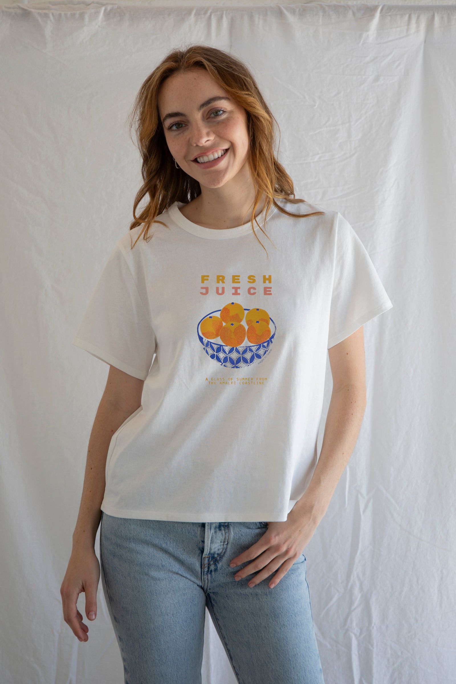 Designer × Vintage Fresh Orange Juice Tee – Zesty Citrus Graphic T-Shirt Size S / US 4 / IT 40 - 1 Thumbnail