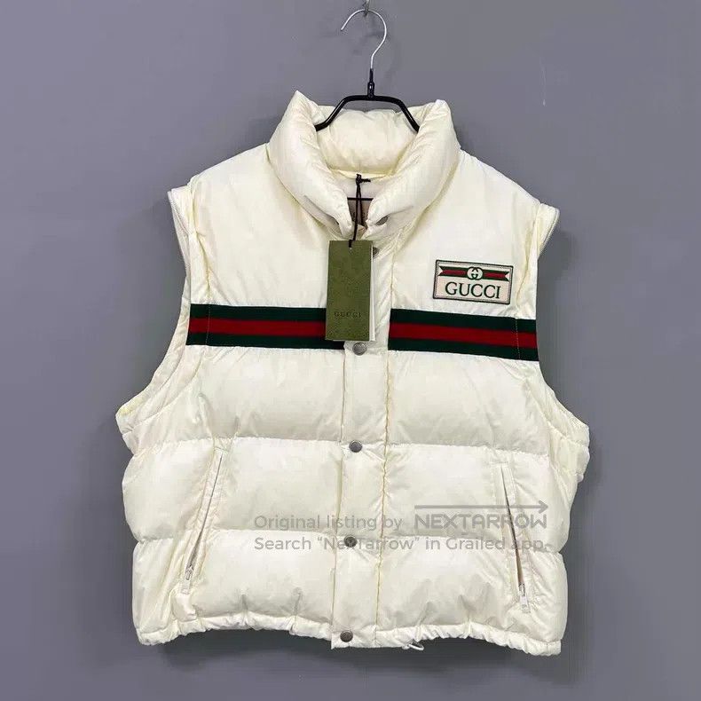Gucci Gucci Classic webbing design milky white down jacket Size XS / US 0-2 / IT 36-38 - 3 Thumbnail