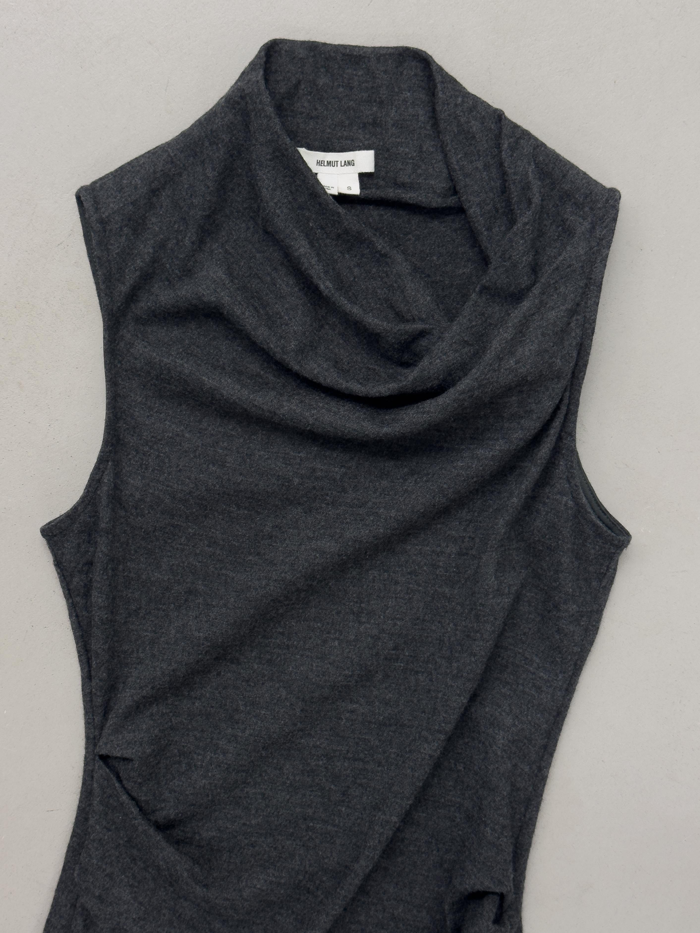 Helmut Lang Helmut Lang Draped Wool Dress Size S / US 4 / IT 40 - 2 Thumbnail