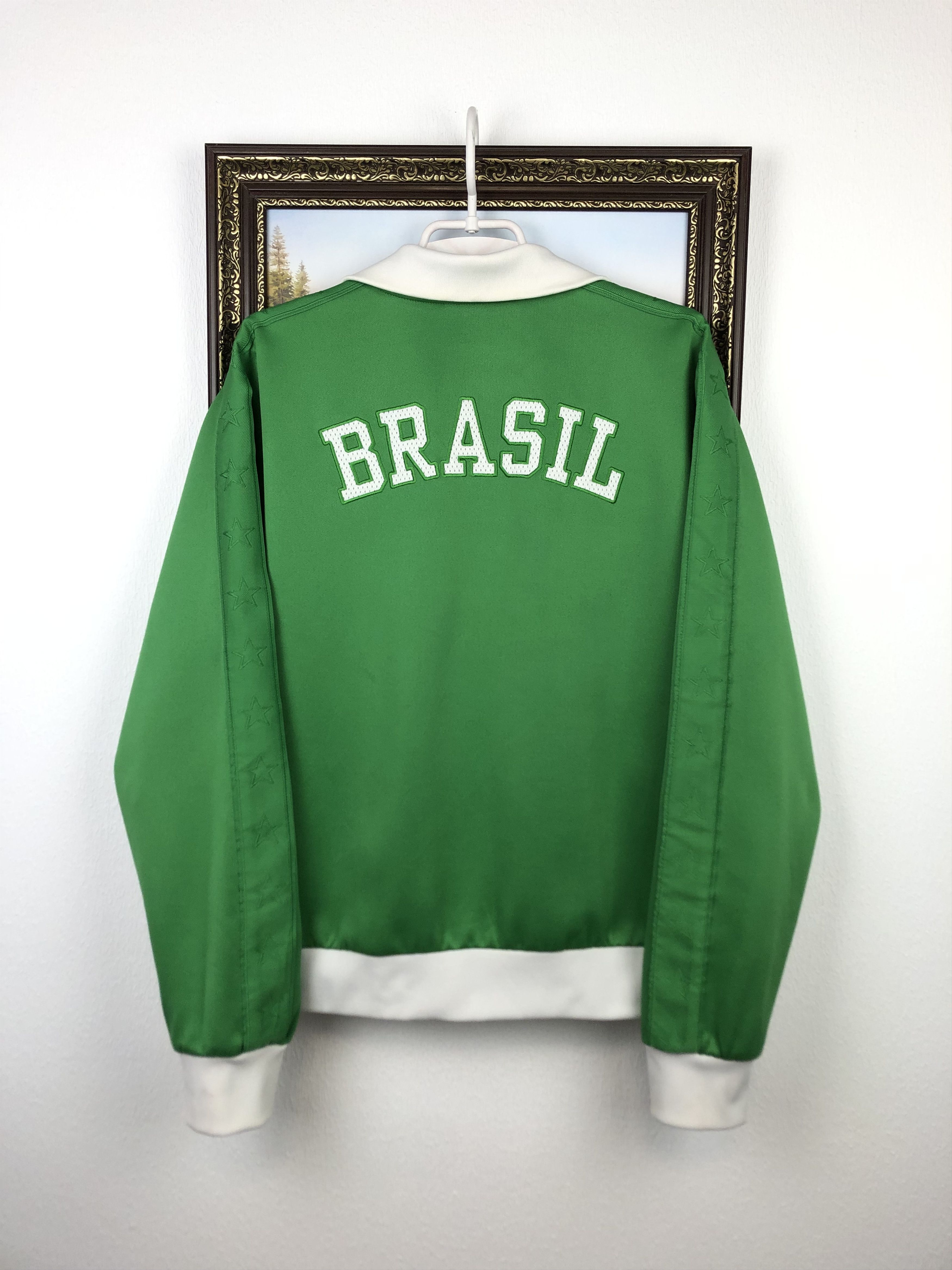 Nike × Vintage Vintage Brazil Football Jacket Soccer National Team Track Size US L / EU 52-54 / 3 - 12 Thumbnail