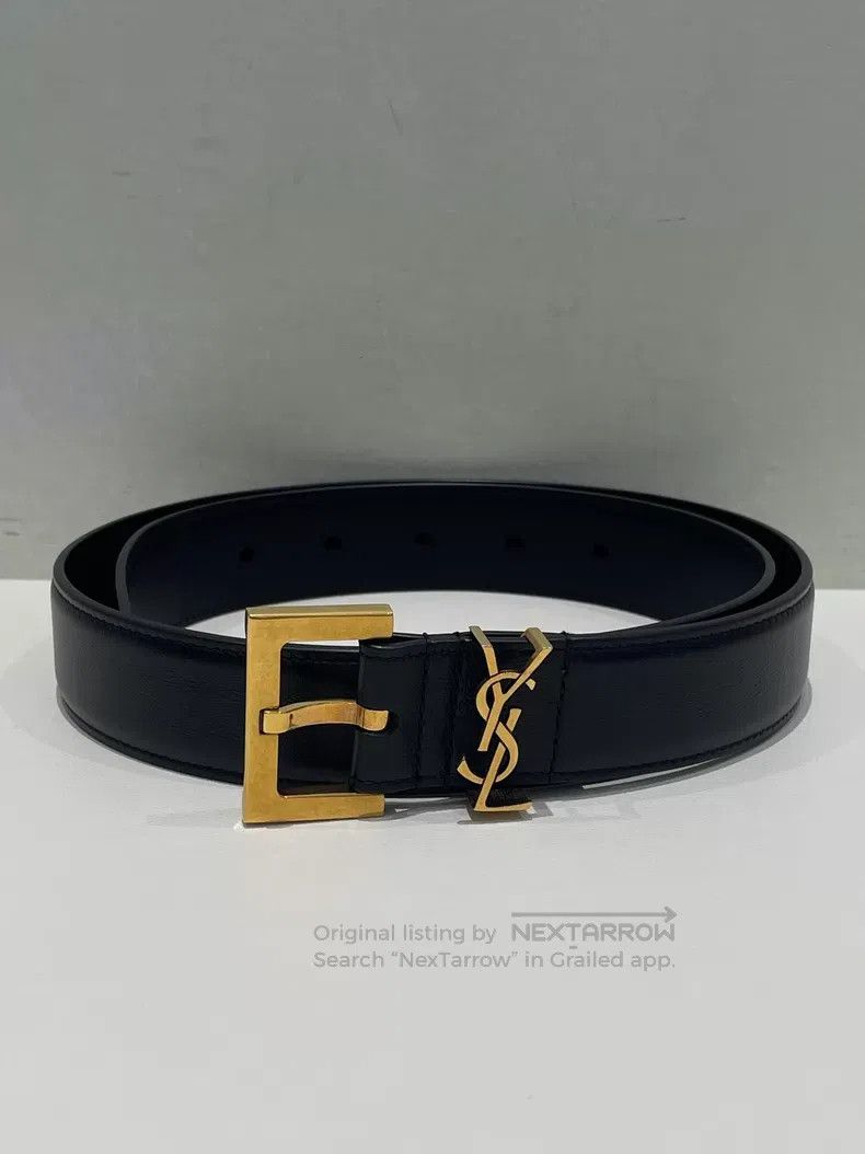 Saint Laurent Paris Saint Laurent Paris size 75 Square Buckle Black i Size ONE SIZE - 2 Thumbnail