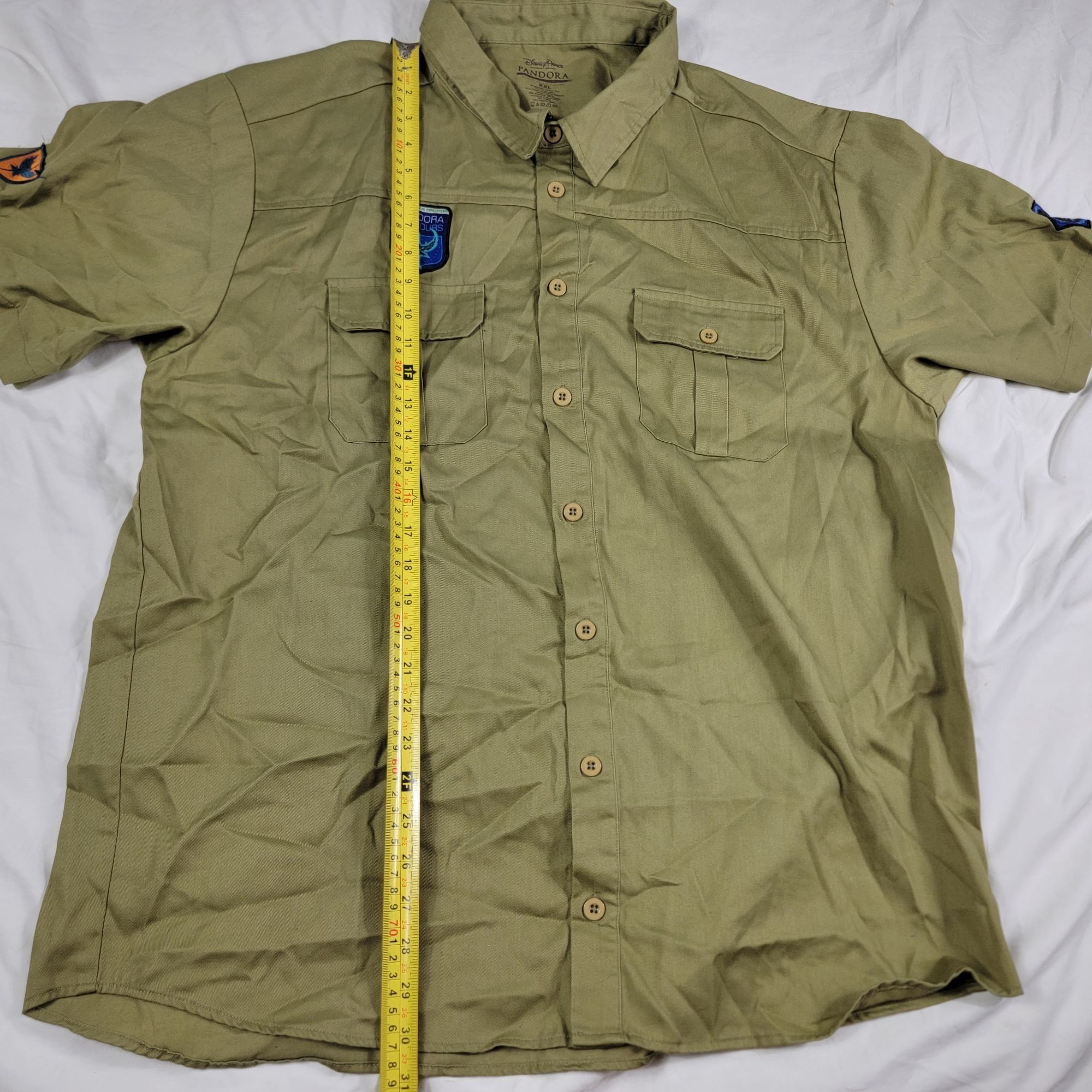 Disney Disney Parks Pandora Mens XXL Green Button Shirt The World O Size US XXL / EU 58 / 5 - 8 Thumbnail