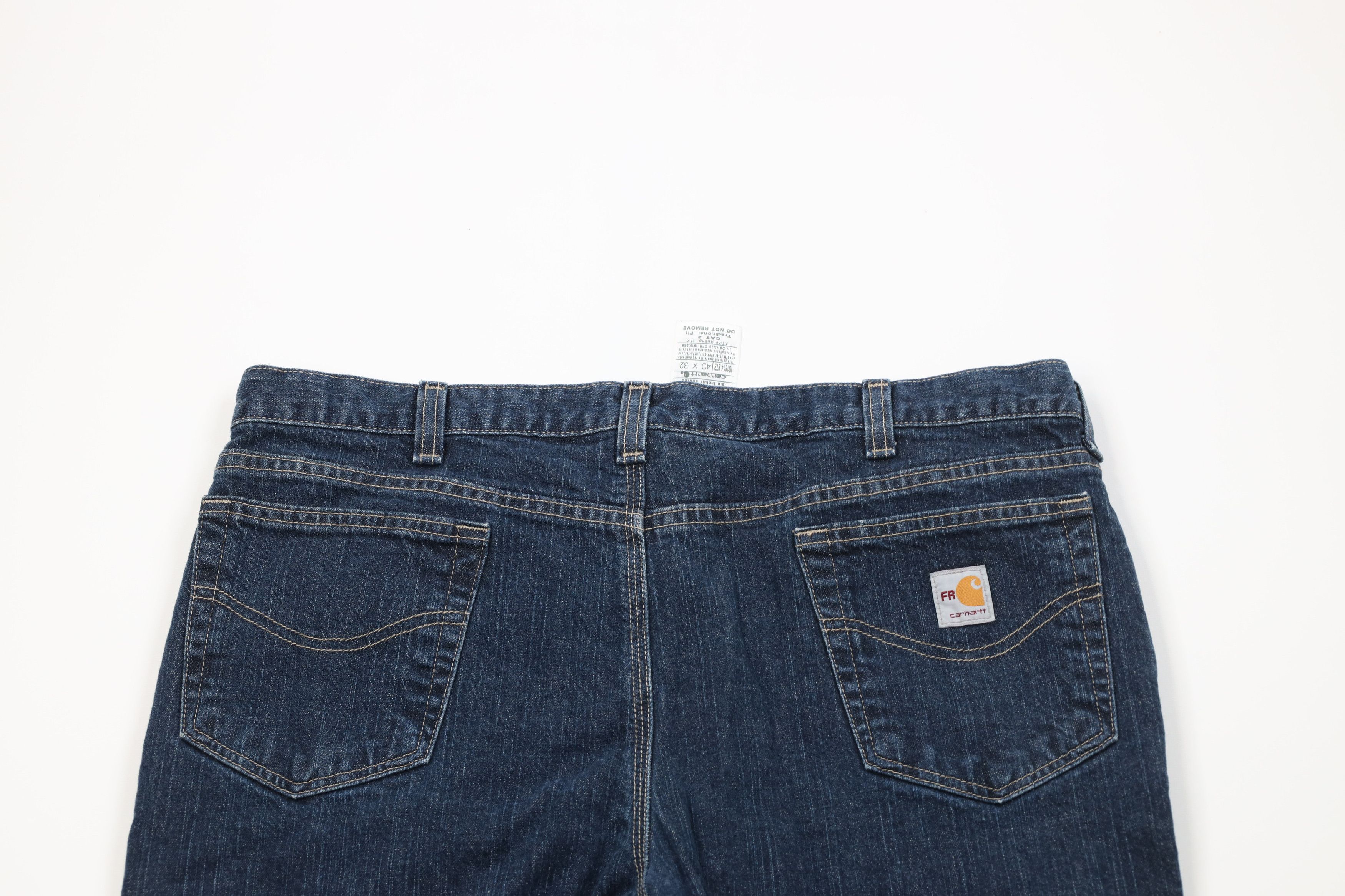 Carhartt Vintage Carhartt FR Resistant Wide Leg Dungaree Jeans Blue Size US 40 / EU 56 - 11 Thumbnail