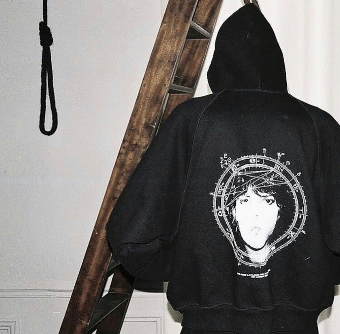 image of Enfants Riches Deprimes Mick Jagger Hoodie Large Black, Men's (Size Medium)