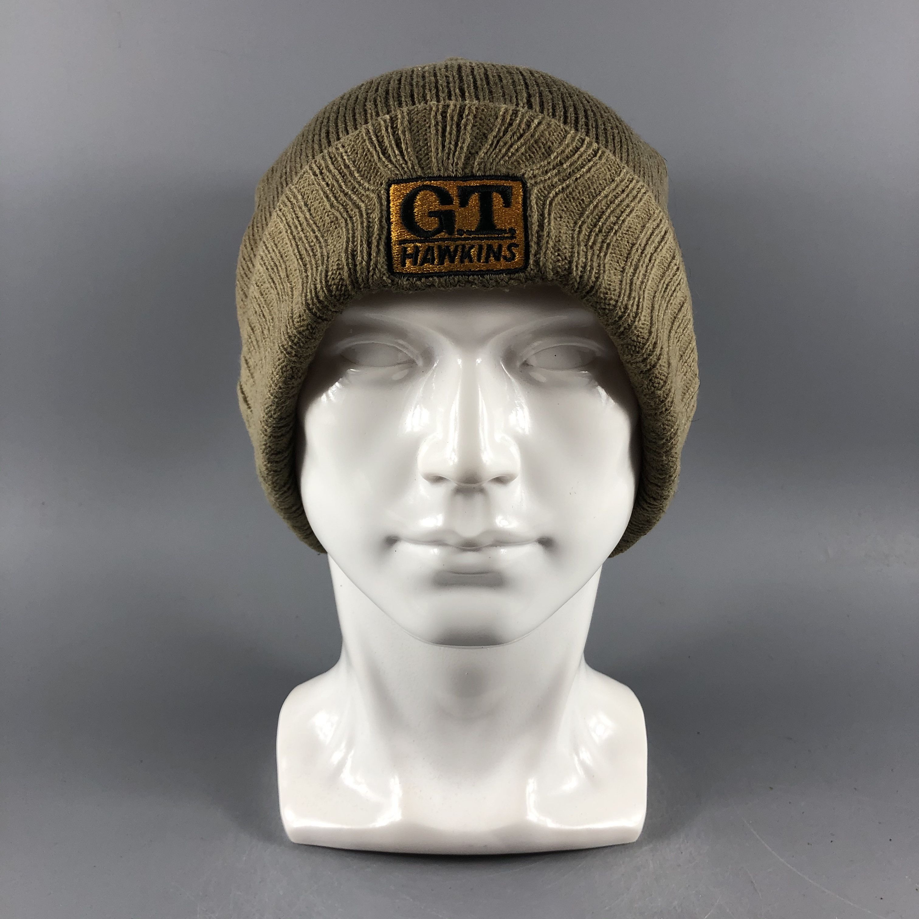 image of Vintage Gt Hawkins Beanie Slouchy Hats Plain Snow Hat Snow Cap B1329, Men's