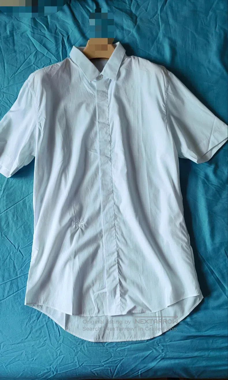 Dior Dior Size39 White striped short-sleeved shirt Size US XXS / EU 40 - 3 Thumbnail