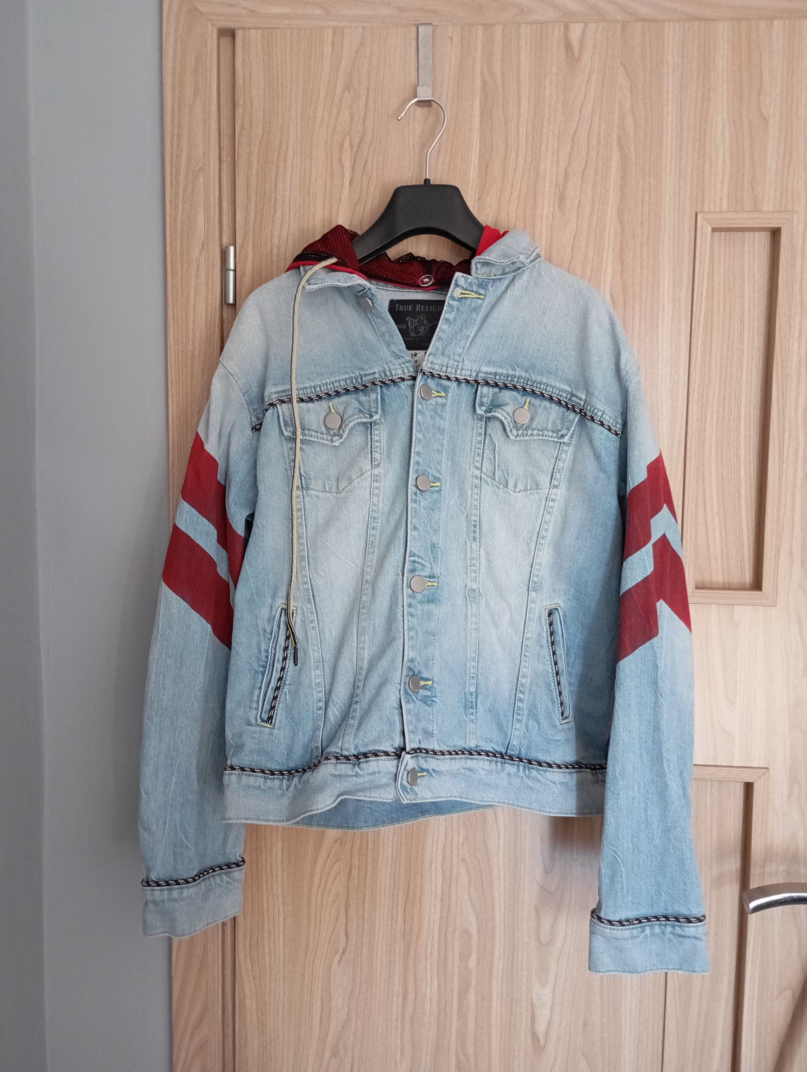 True Religion × Vintage True Religion Hooded Jean Trucker Jacket Size S / US 4 / IT 40 - 1 Thumbnail
