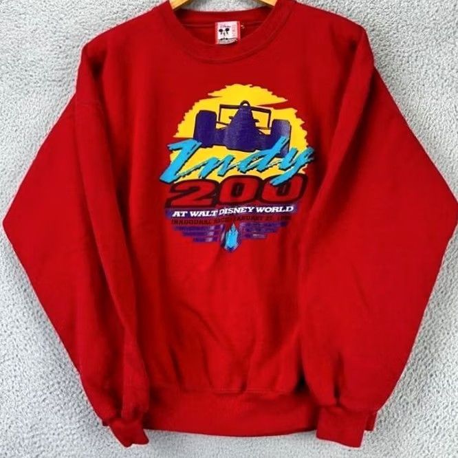 Disney VINTAGE Disney Designs Sweater Mens XL Red Indy 200 At Walt Disney World Made In USA Size US XL / EU 56 / 4 - 3 Thumbnail