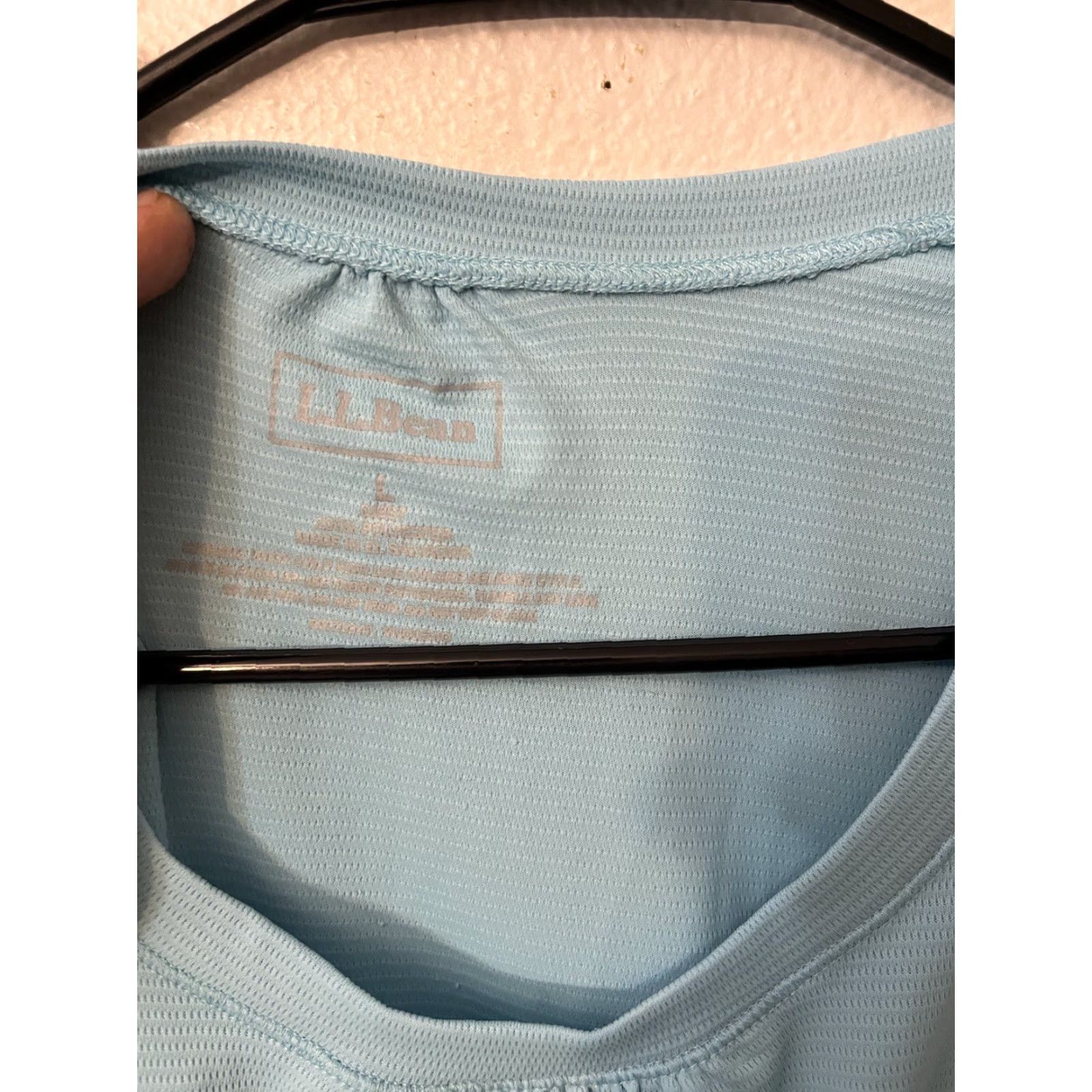 Vintage L.L. Bean Women’s Athletic Top Large Light Blue Polyester Size L / US 10 / IT 46 - 2 Thumbnail