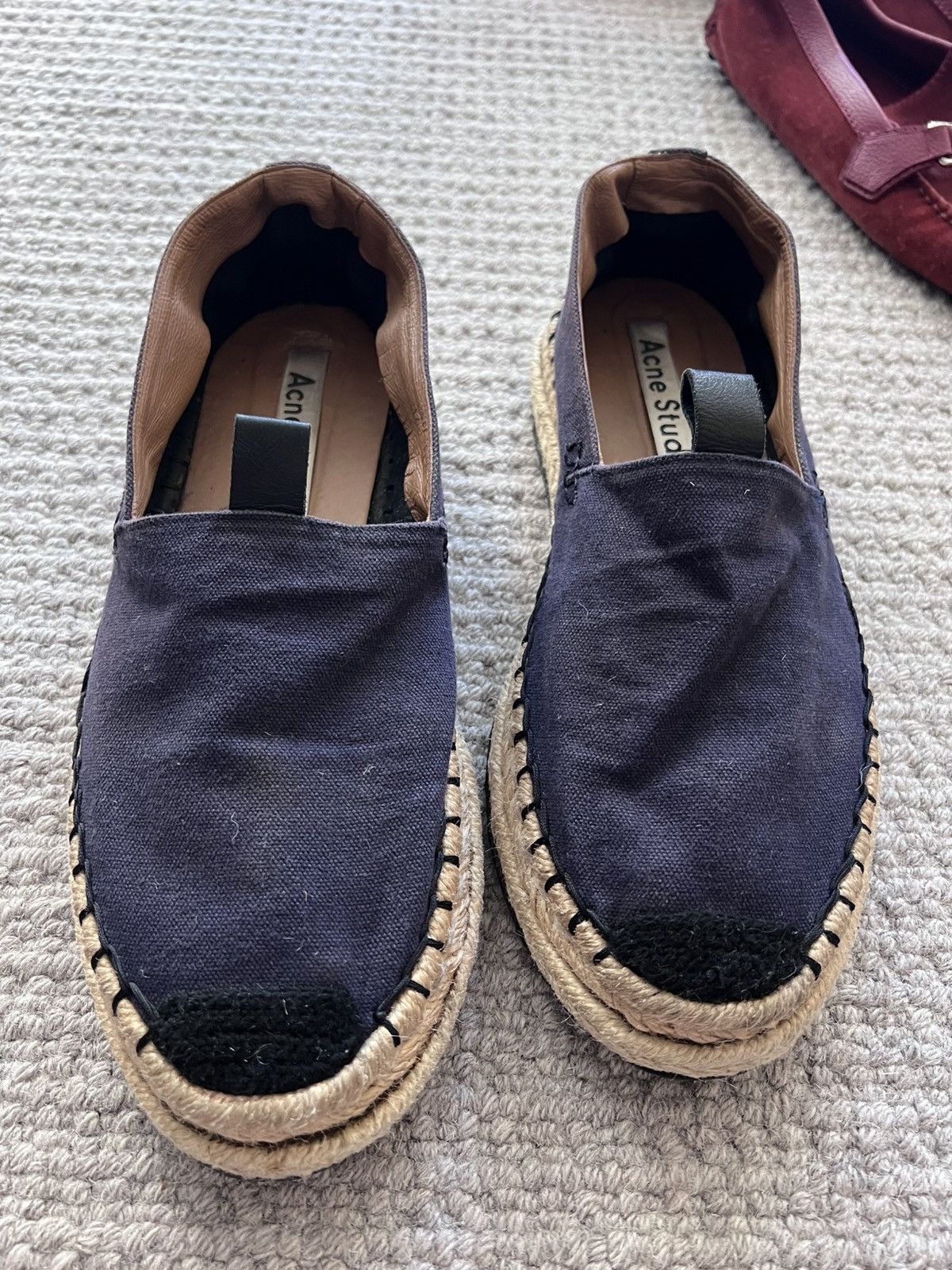 Acne Studios Acne Studios Blue Canvas Juan Espadrilles Size US 12 / EU 45 - 2 Thumbnail