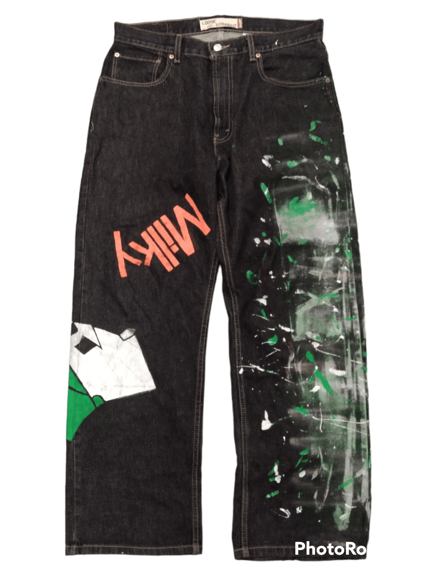 Levi's LEVIS LOOSE SICK SPLATTER DENIM PANTS Size US 34 / EU 50 - 1 Thumbnail