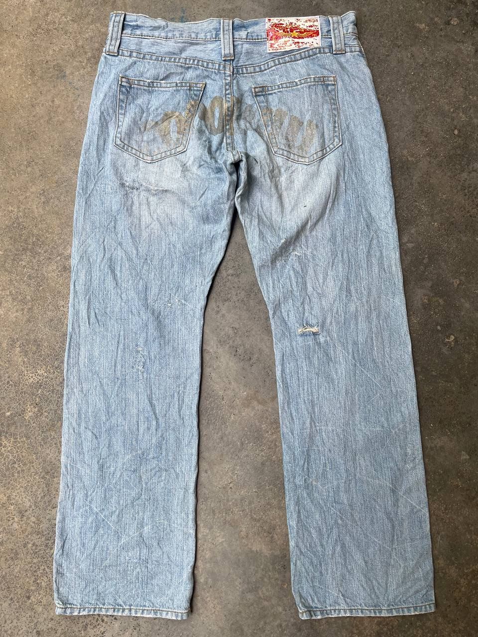 Other CO & LU STRAIGHT CUT JEANS SMALL DISTRESSED Size US 36 / EU 52 - 6 Thumbnail