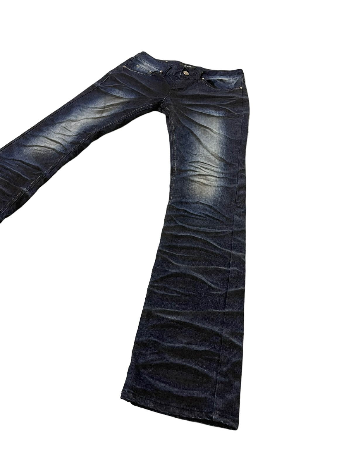 Japanese Brand Slim Jeans Lagust Faded Honeycomb Stretch 8🟦3 Size US 29 - 12 Thumbnail