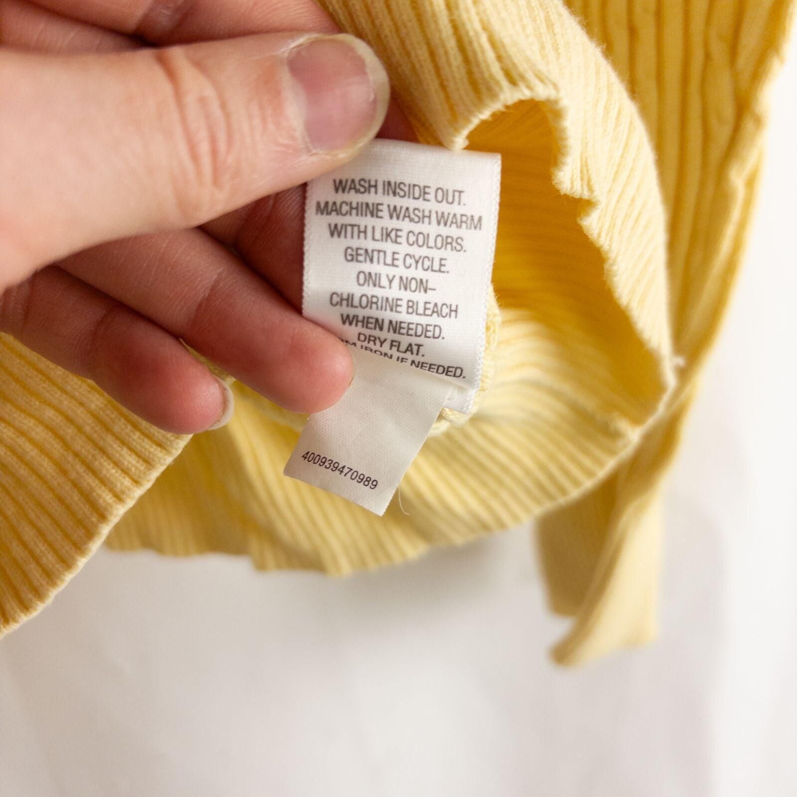Croft & Barrow Croft & Barrow Yellow Cable Knit Sweater Womens Medium Size M / US 6-8 / IT 42-44 - 11 Thumbnail