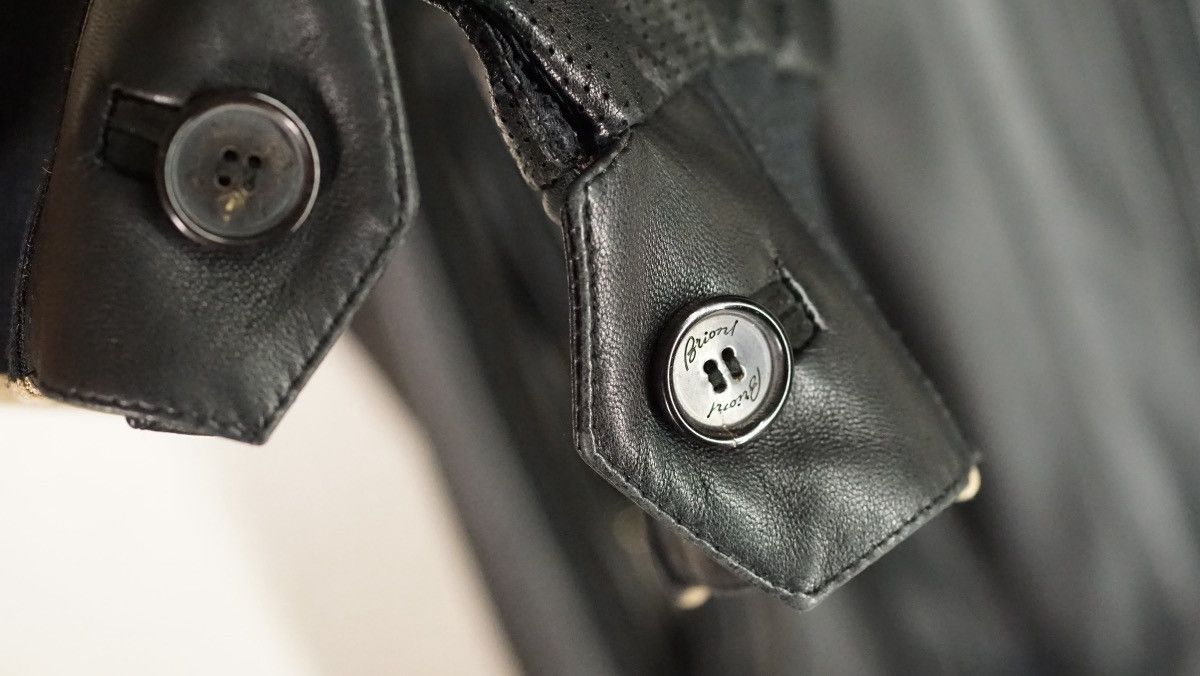 Brioni Brioni Black Perforated Leather Jacket - Size 50 (IT) Size US M / EU 48-50 / 2 - 17 Thumbnail