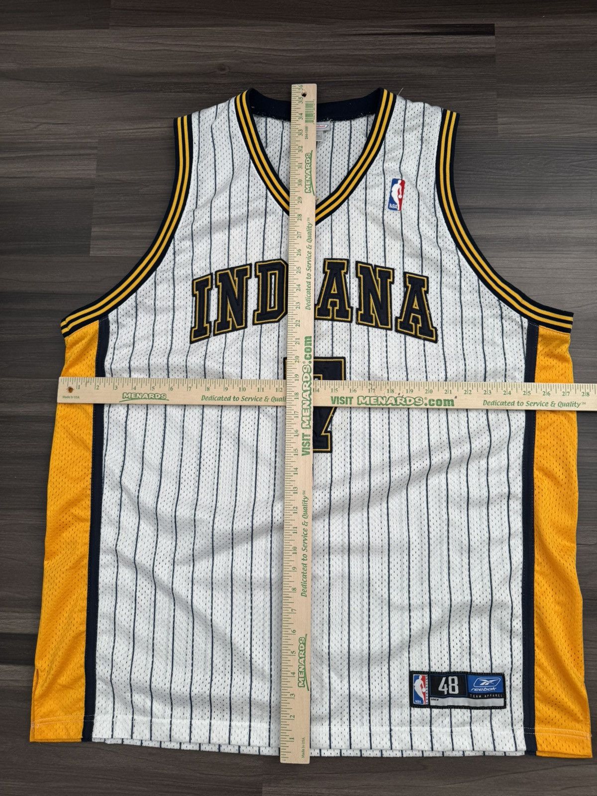 Reebok Vintage Indiana Pacers Jermaine O'Neal 7 NBA Stitched Jersey Size US XXL / EU 58 / 5 - 5 Thumbnail