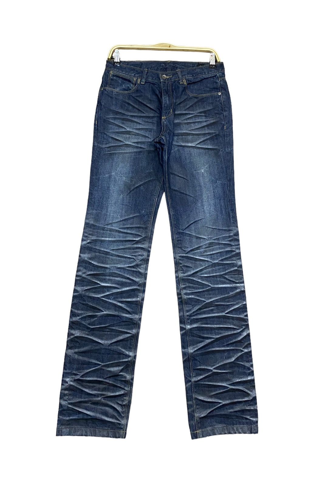 image of Archival Clothing x If Six Was Nine Vintage Semantic Design Flared Jeans 1990S in Denim (Size 31)