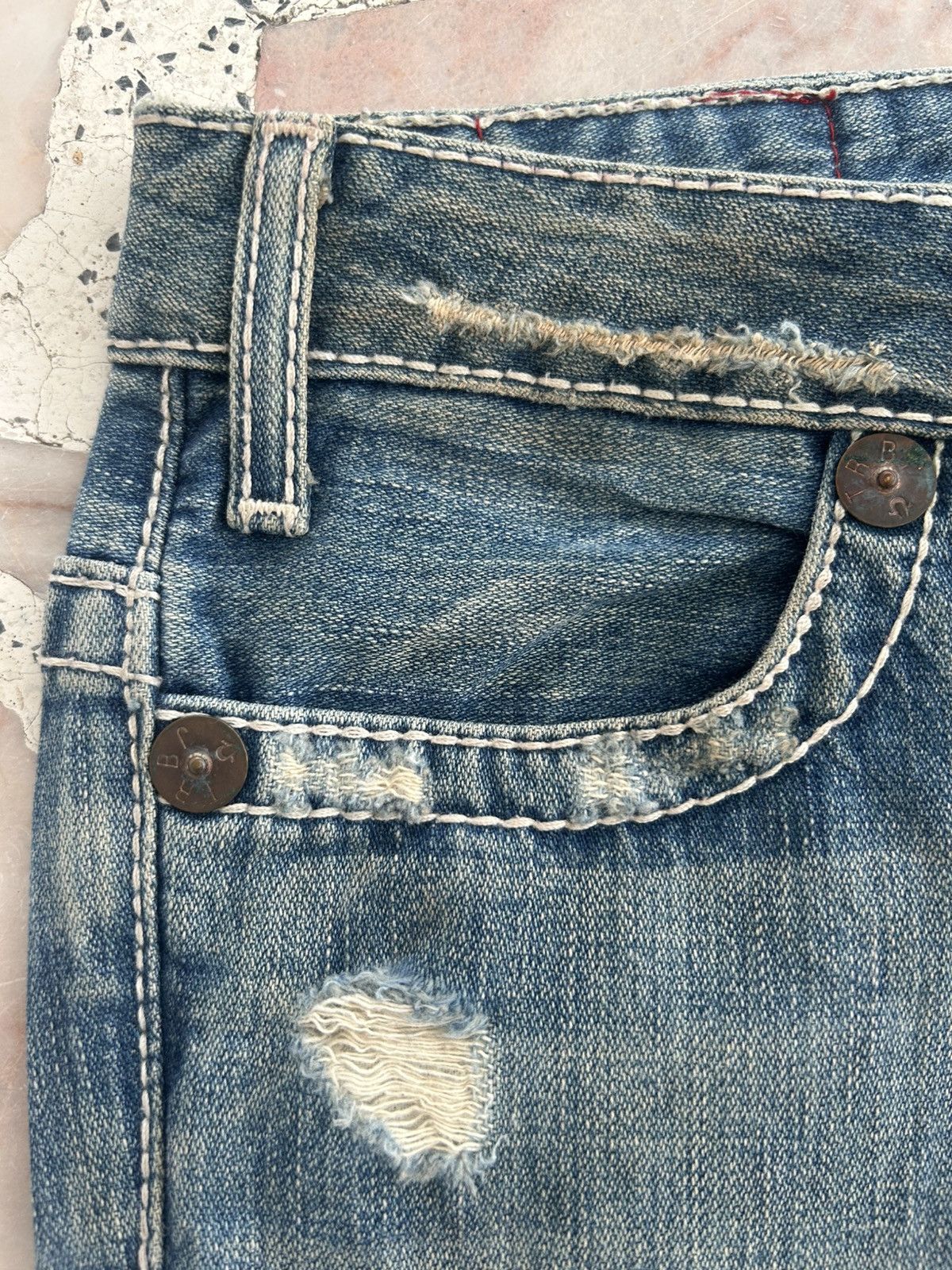 True Religion True Religion Distress Vintage Denim USA Size 28" / US 6 / IT 42 - 5 Thumbnail