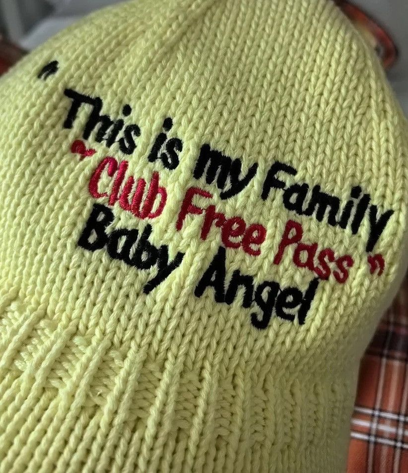 Japanese Brand Outdoor retro fashion embroidered chunky knit cap hat beanie Size ONE SIZE - 2 Thumbnail