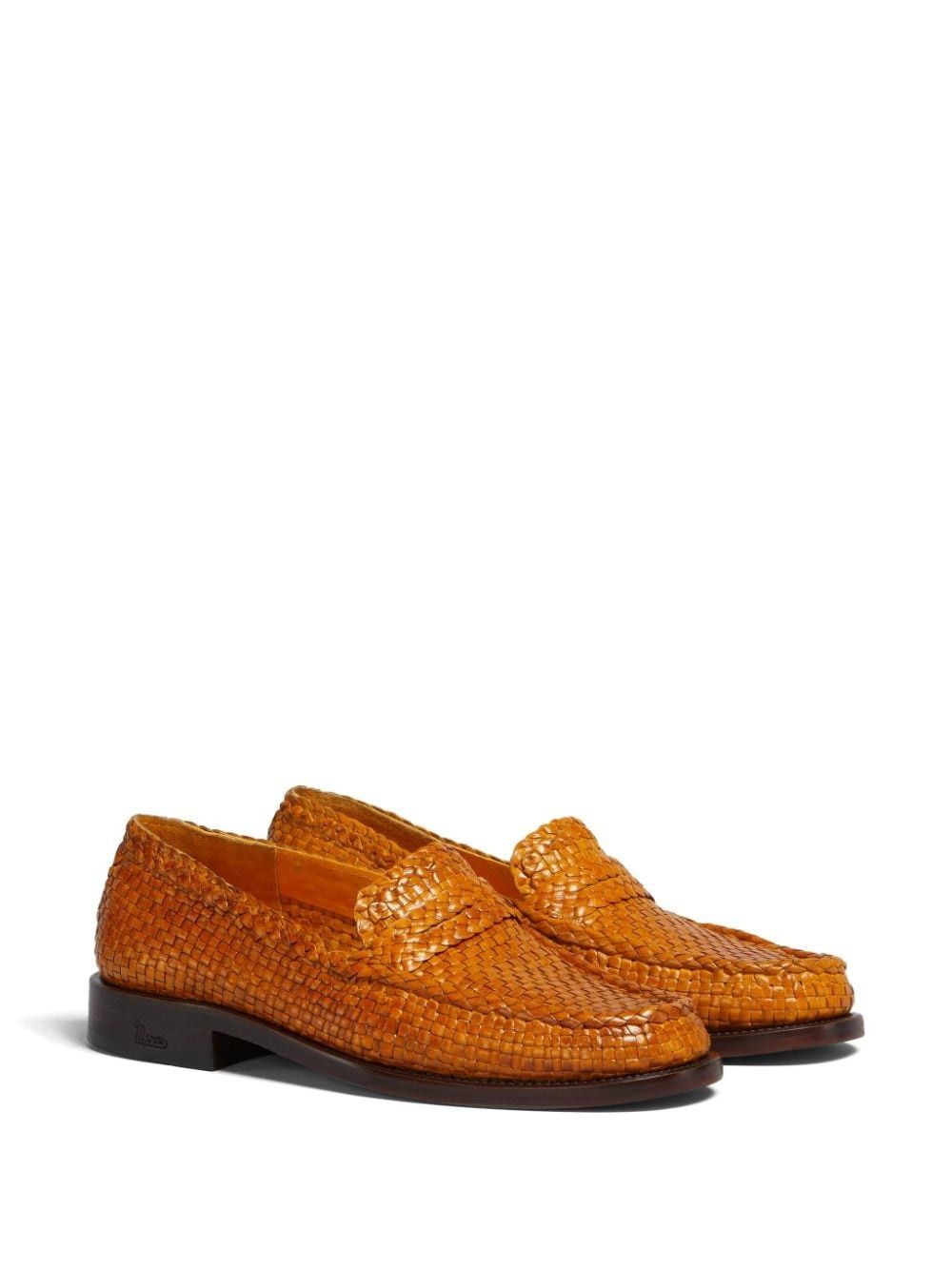 Marni o1w1db10125 Design Leather Loafers in Orange Size US 6 / IT 36 - 3 Thumbnail