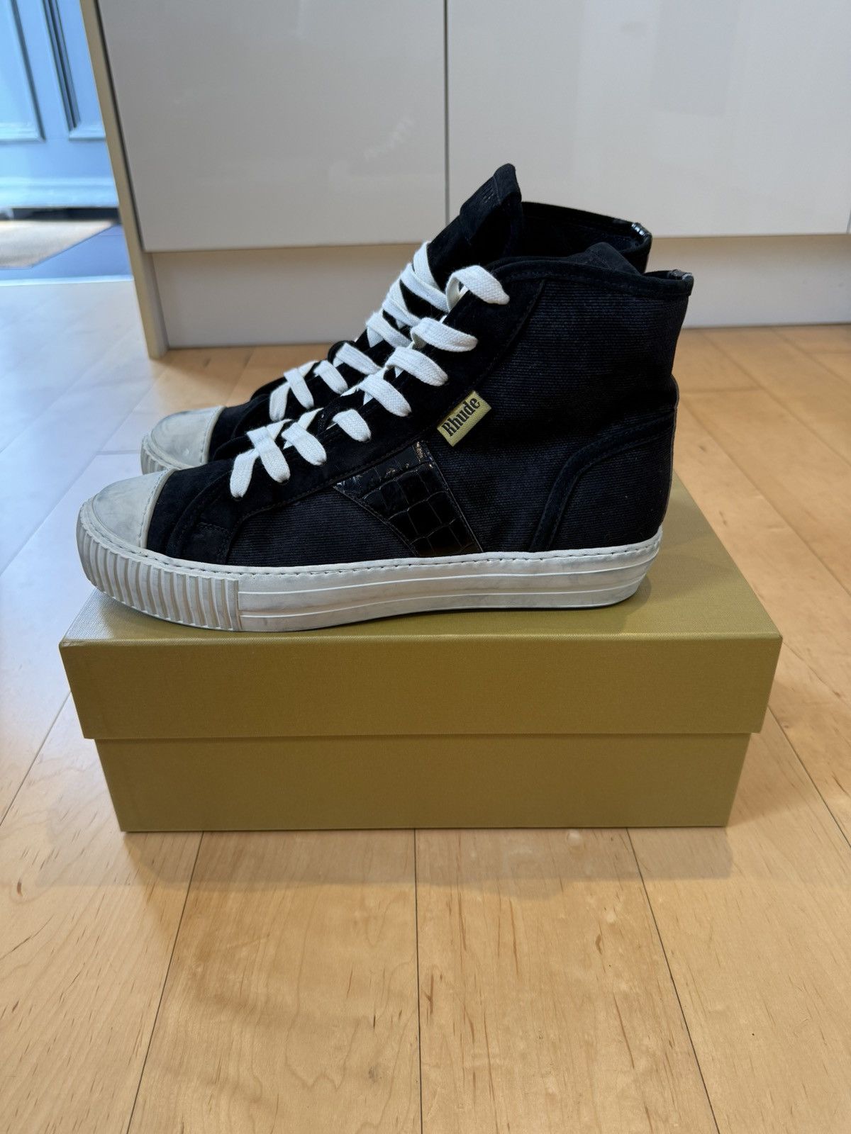 Rhude RHUDE Bel Airs “Black Croc” UK9 Size US 10 / EU 43 - 2 Thumbnail