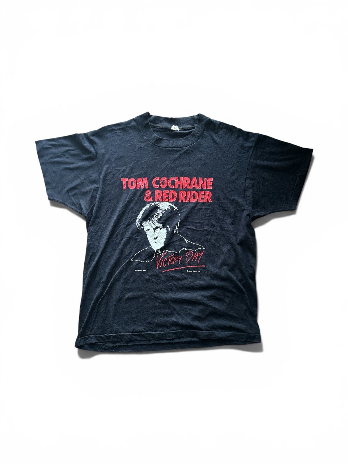 Band Tees VINTAGE 80s Tom Cochran Red Rider Day Tour Shirt Graphic Tee Size US XL / EU 56 / 4 - 1 Thumbnail
