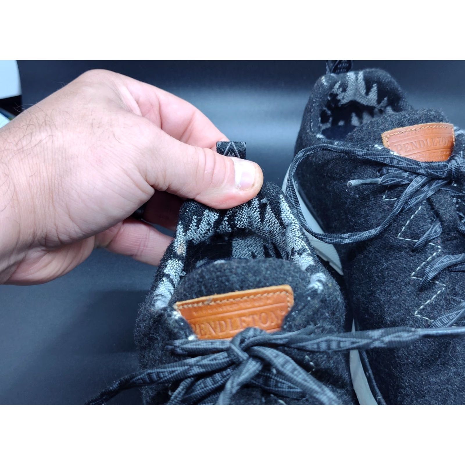 Pendleton VINTAGE Pendleton Wool Blend Women's Sneakers Casual Shoes US Size 9 Charcoal Black Slip Resistant Vibram Size US 7 / IT 37 - 5 Thumbnail