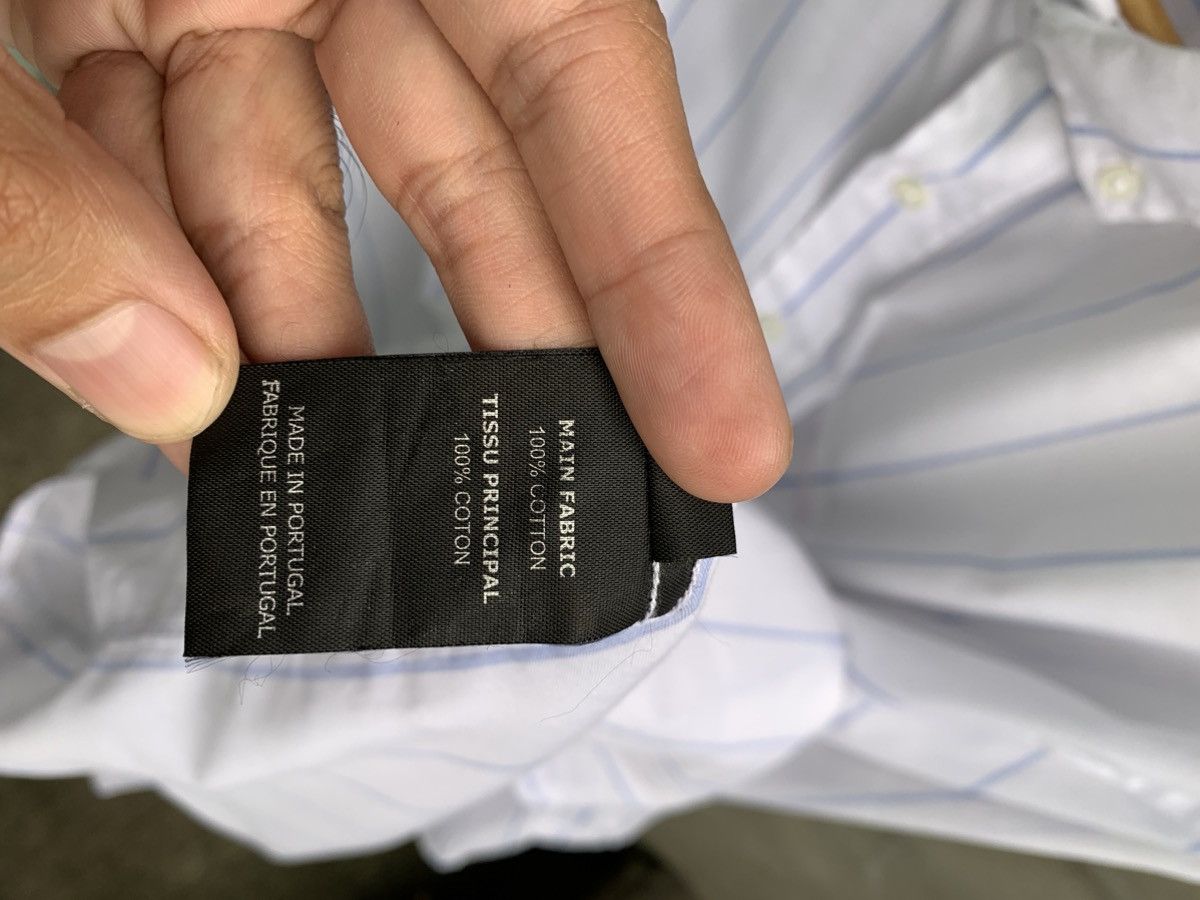 Vetements SS18 Patch - Pocket Striped Cotton Shirt In White Strip Size US S / EU 44-46 / 1 - 13 Thumbnail