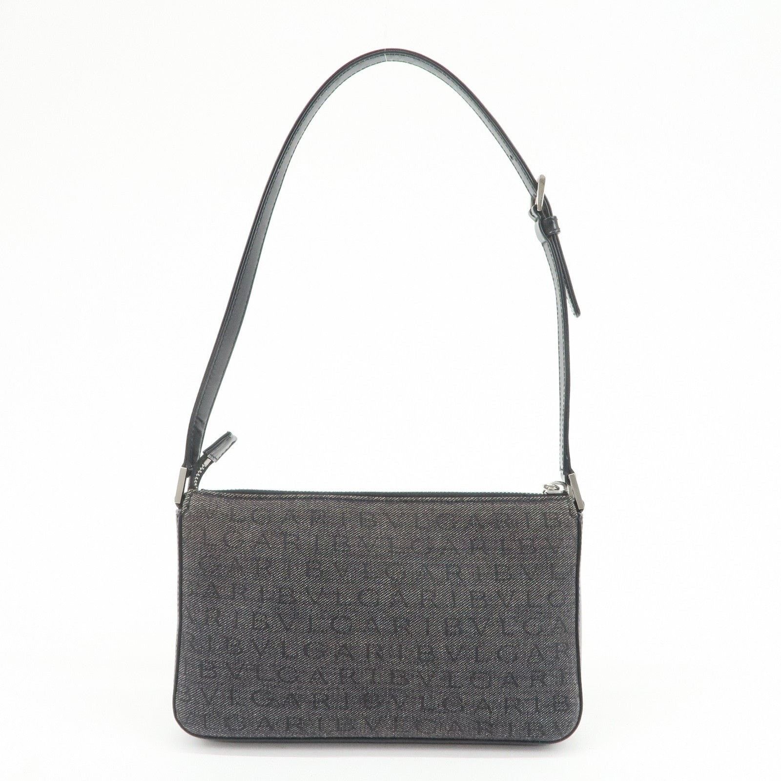 Bvlgari Bvlgari Logo Mania Canvas & Leather Shoulder Bag Black Size ONE SIZE - 2 Thumbnail