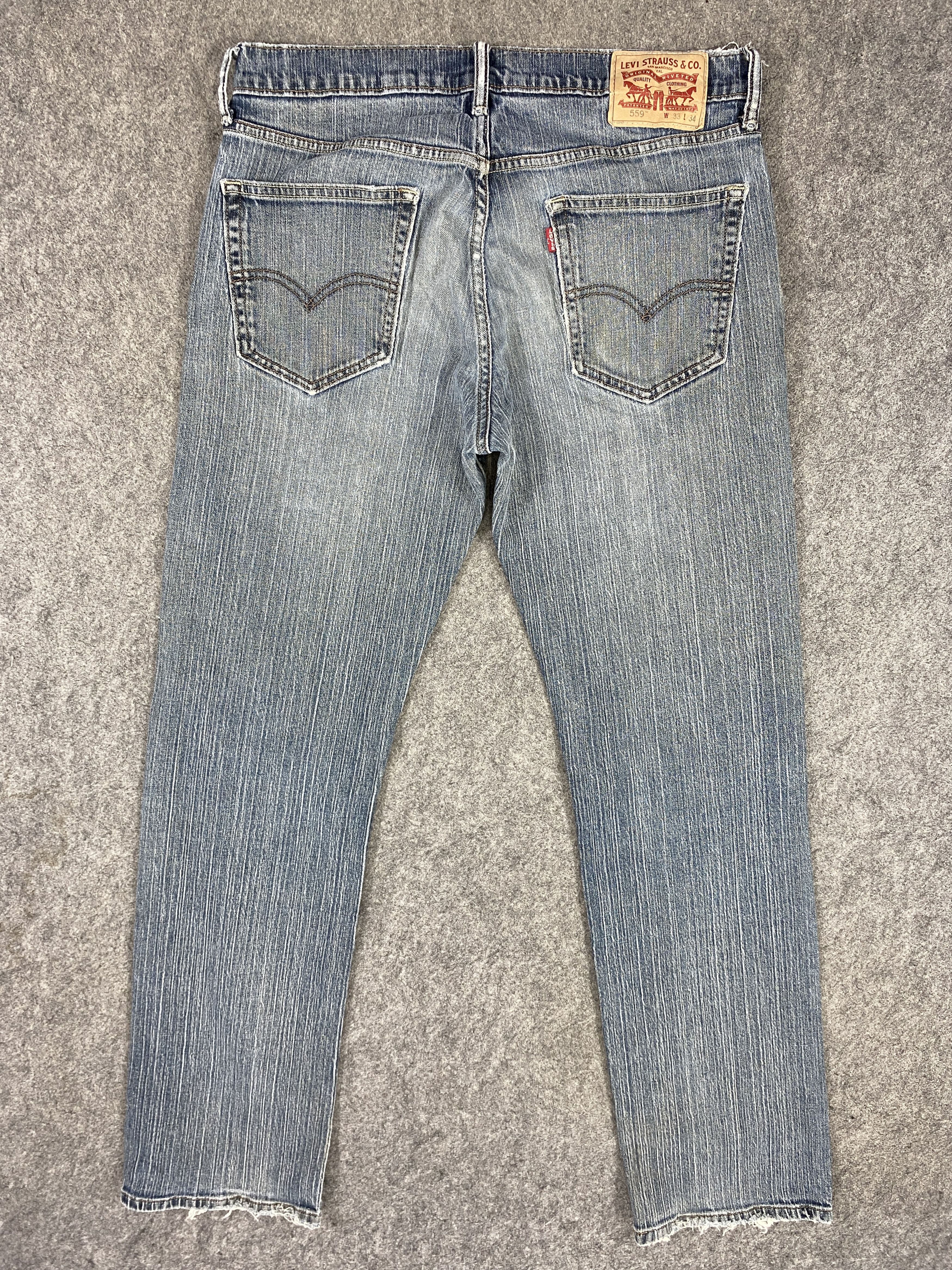 Levi's Distressed Grey Vintage Levi's 559 34x34.5 Denim -JN2063 Size US 34 / EU 50 - 2 Thumbnail