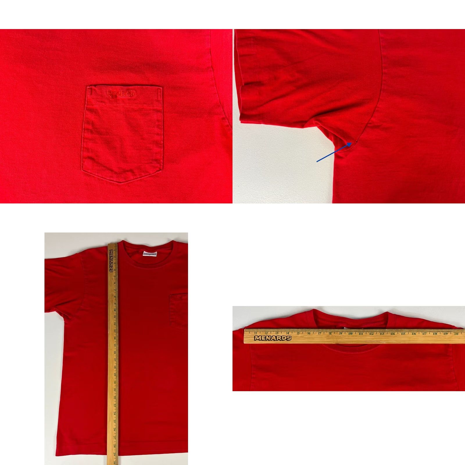 Reebok Men's Vintage 90s Reebok Pocket Tee Single Stitch Made in USA Sz XL Size US XL / EU 56 / 4 - 8 Thumbnail