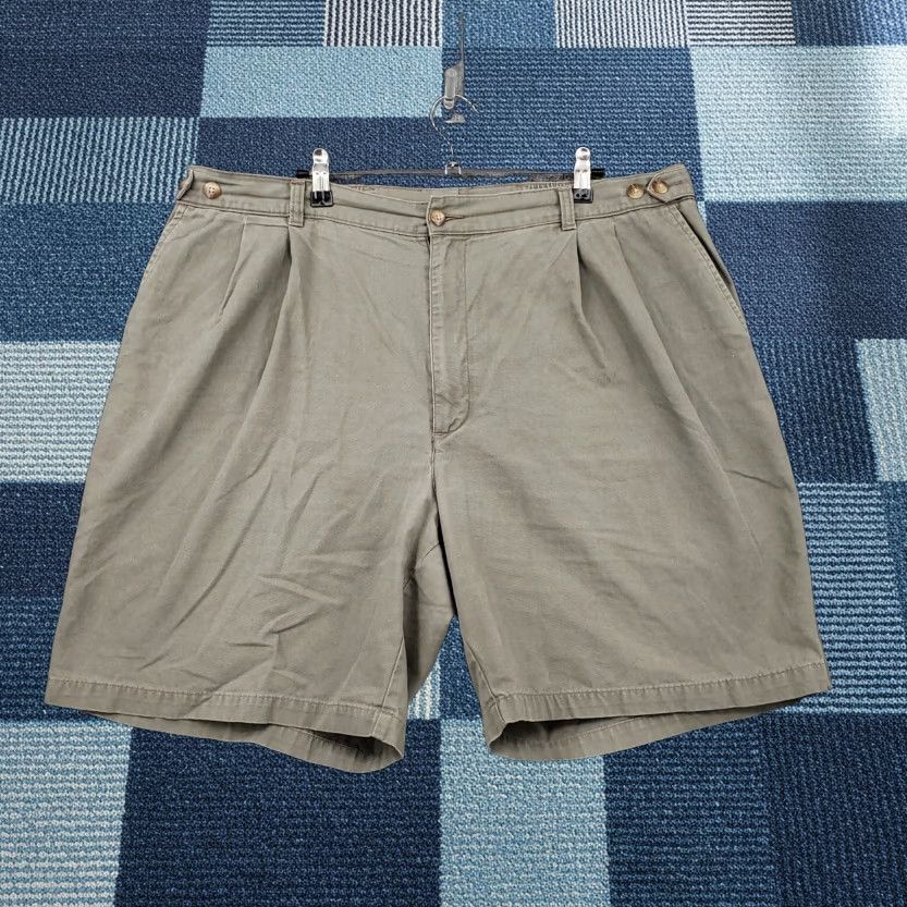 Savane Savane Mens Gray Chino Shorts 40 Mid-Rise 8" Pleated Front Casual Outdoor Vintage? (No) Size US 40 / EU 56 - 1 Thumbnail