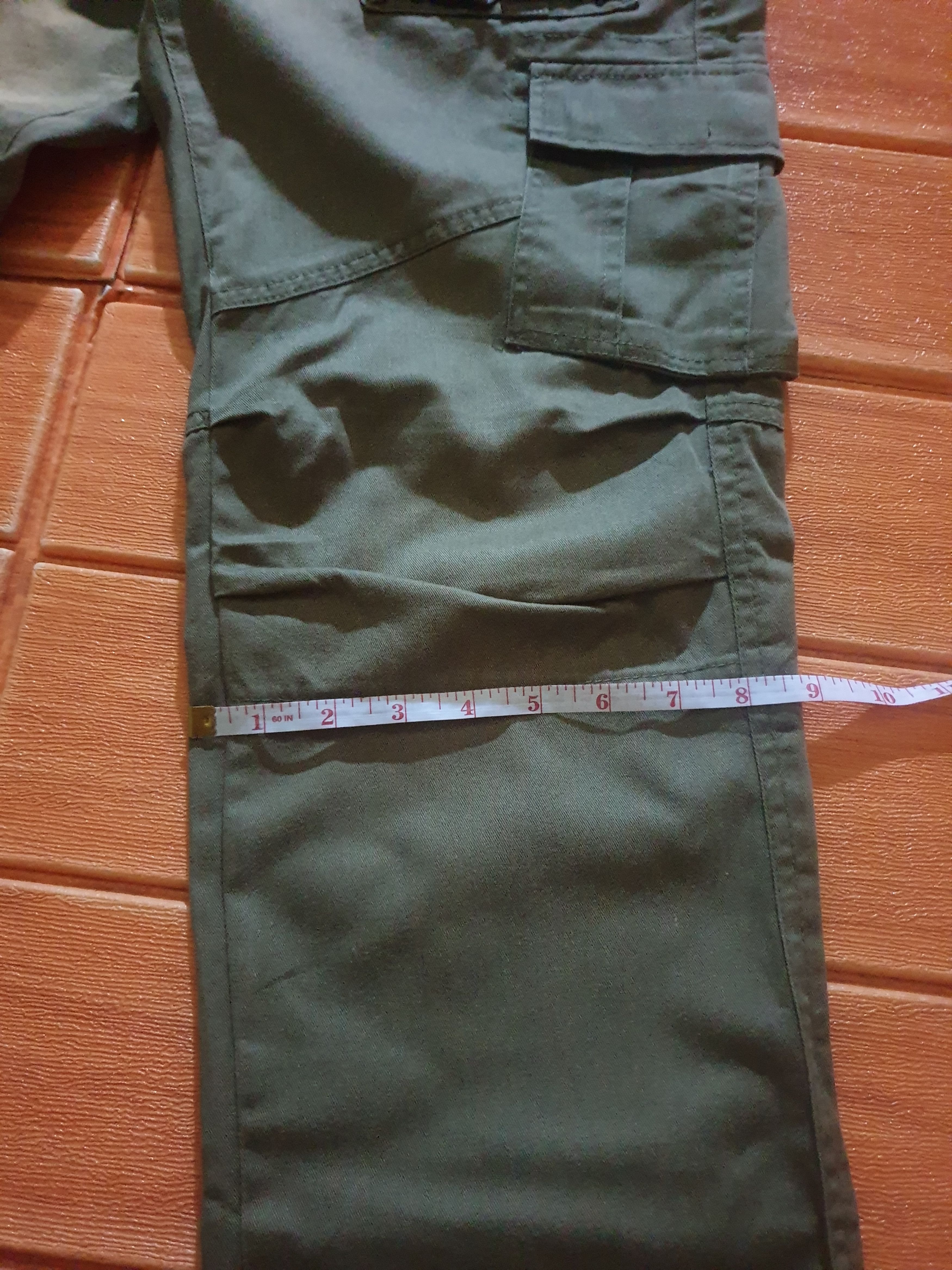 Japanese Brand 💥Sparkle multipocket green colour pant Size US 33 - 7 Thumbnail