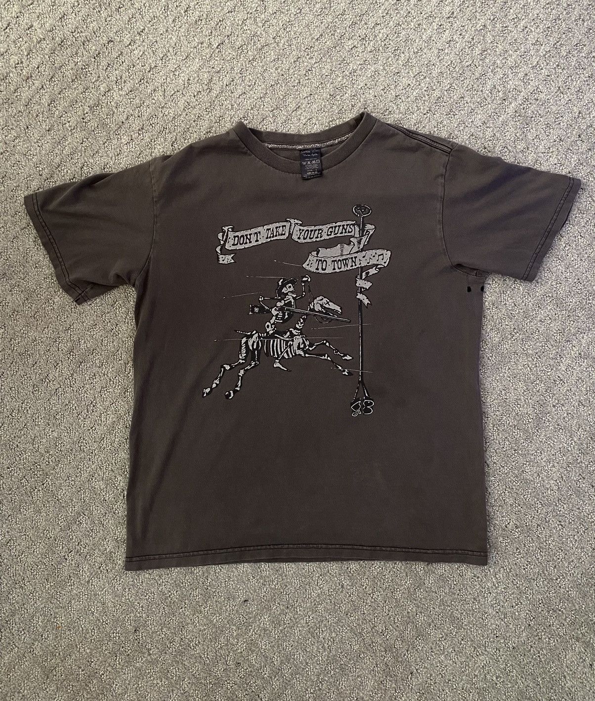image of Number N Ine Number (N)Ine Aw07 Dtygtt T-Shirt in Taupe, Men's (Size Medium)