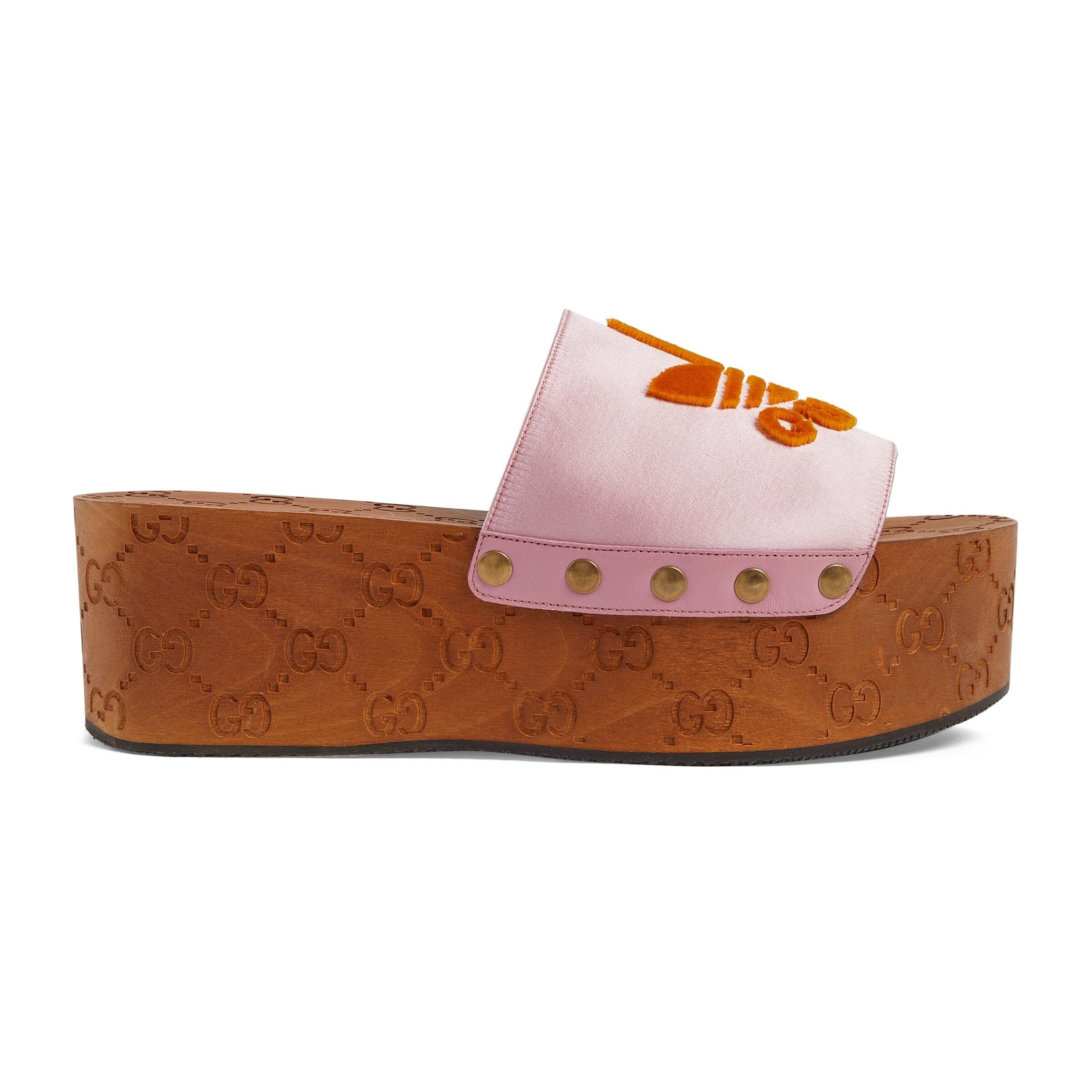 Gucci x Adidas Satin GG Clogs SIZE 36.5