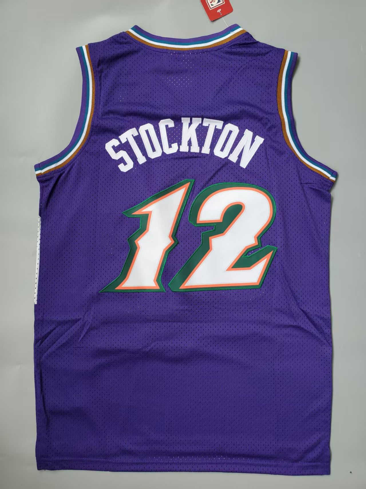 NBA Utah Jazz 12 John Stockton Jersey Size US XL / EU 56 / 4 - 2 Thumbnail
