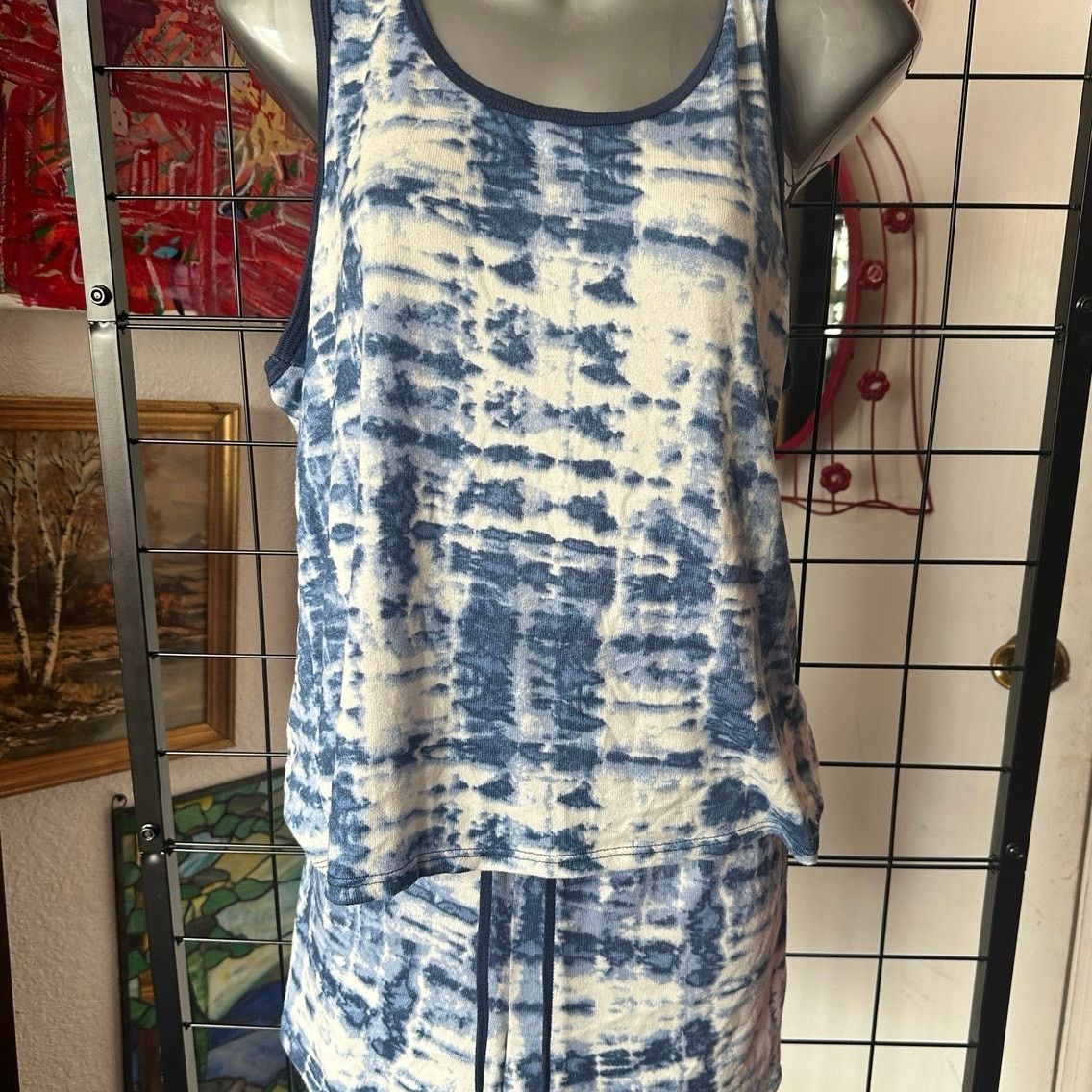 Lucky Brand lucky brand blue and white tie dye pajama set Size ONE SIZE - 2 Thumbnail