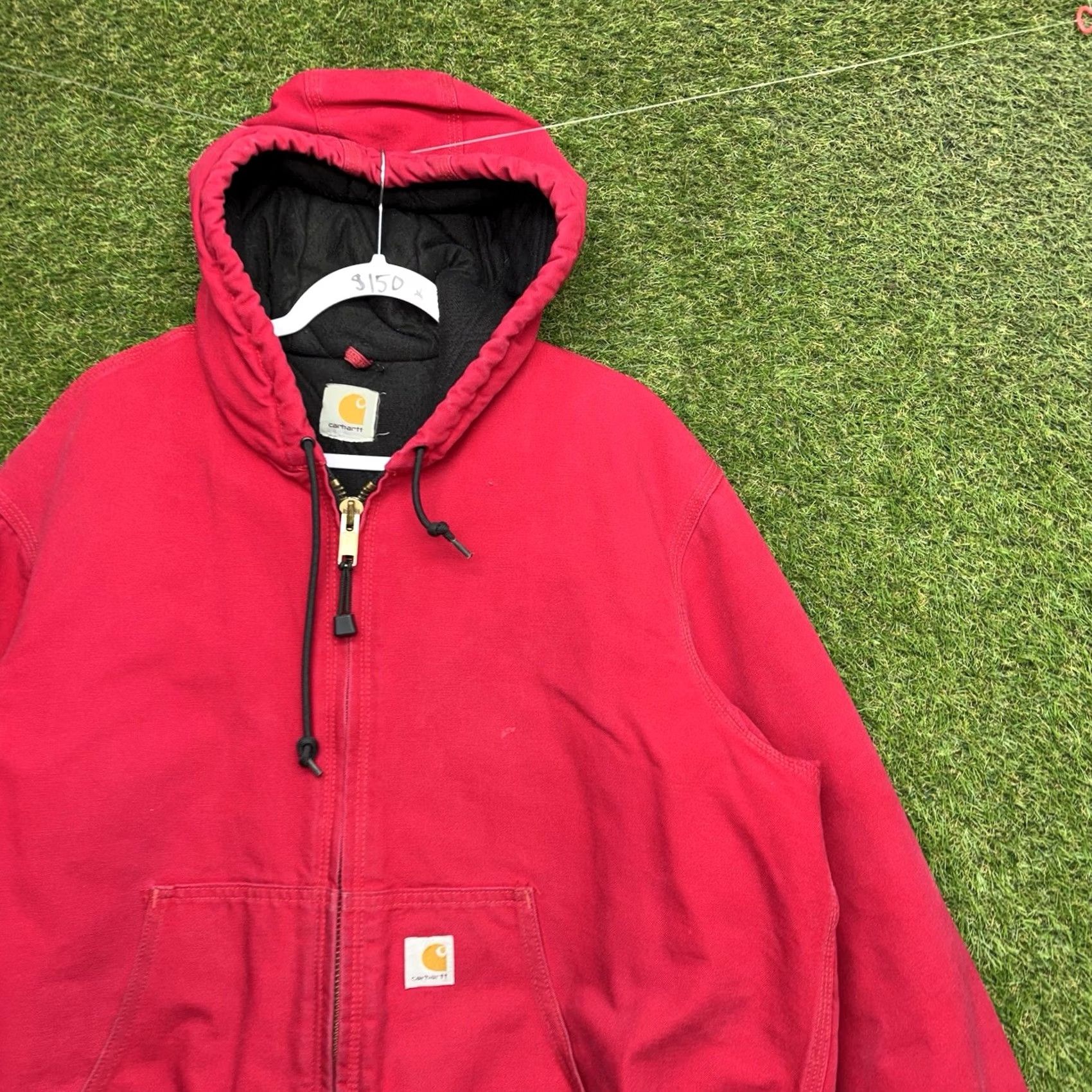 Carhartt VINTAGE Carhartt Jacket Mens XLT Tall Quilted Hooded Workwear Zip Up RED 90s USA J97 Carhartt C61 Falling under: Jacket Size US XL / EU 56 / 4 - 3 Thumbnail
