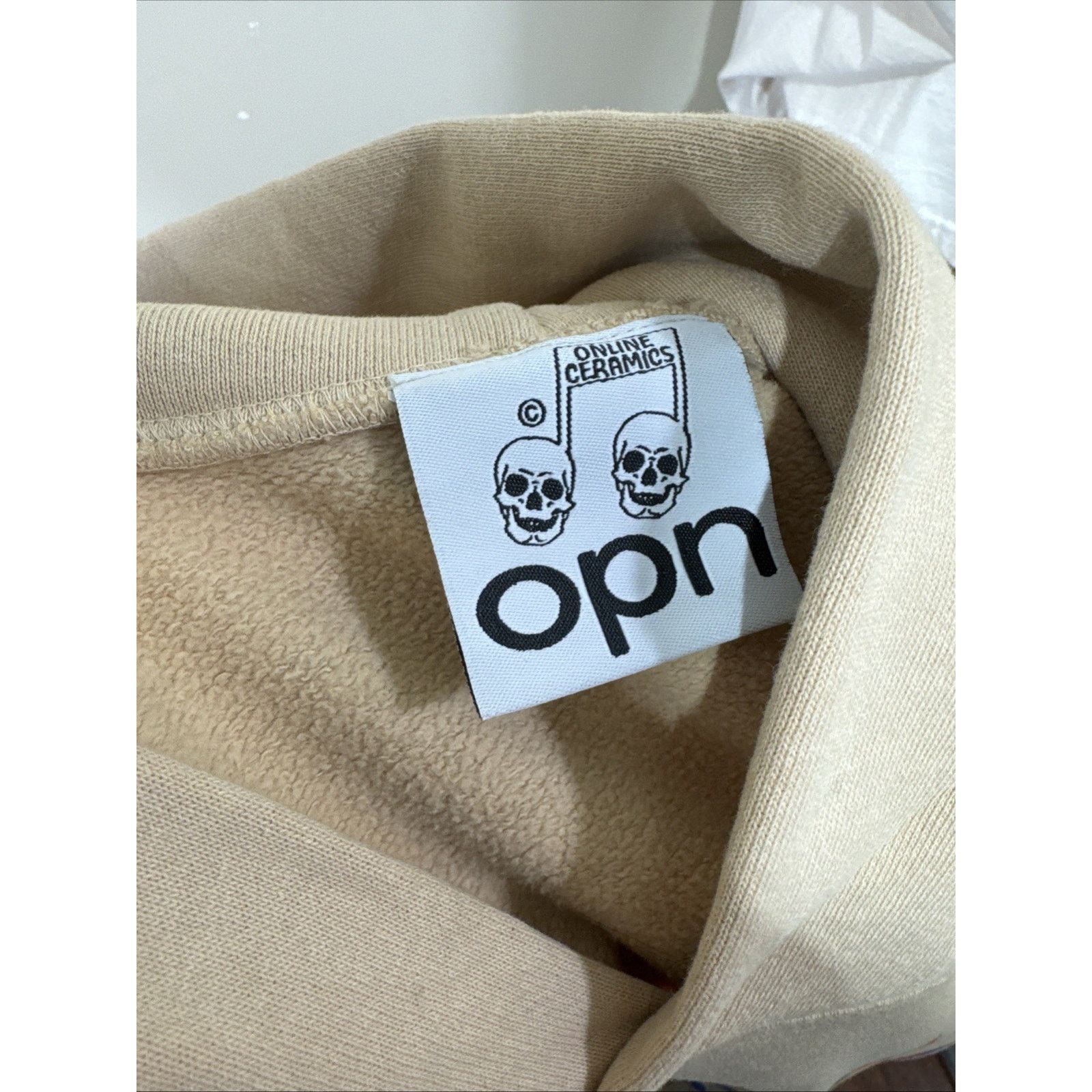 Online Ceramics Online Ceramics MagicOPN Oneohtrix Point Never Beige Hoodie Size US L / EU 52-54 / 3 - 3 Thumbnail